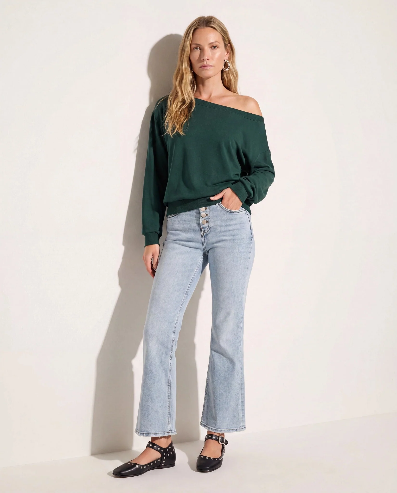 Brooksville One Shoulder Sweatshirt - Image 3