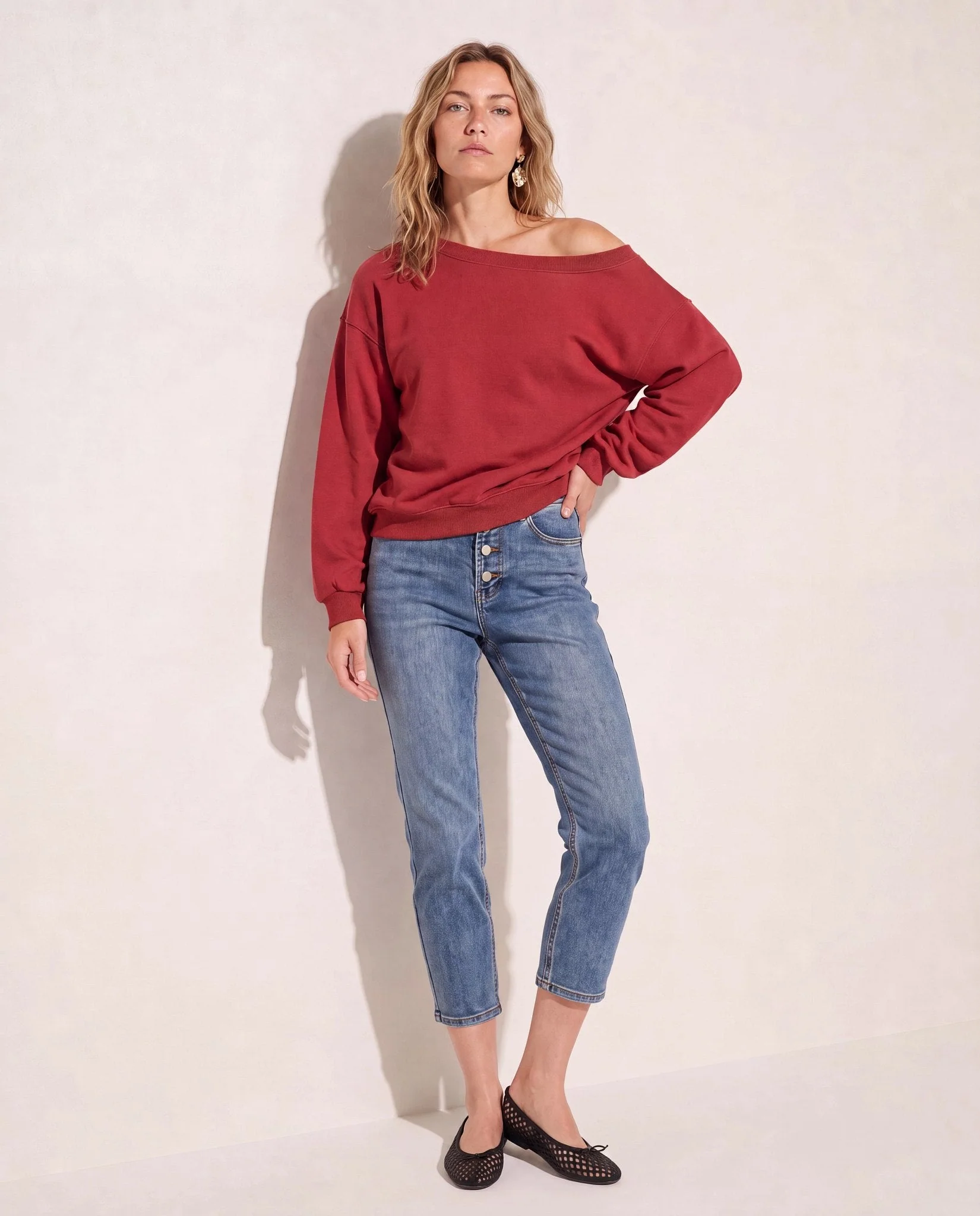 Brooksville One Shoulder Sweatshirt - Image 30