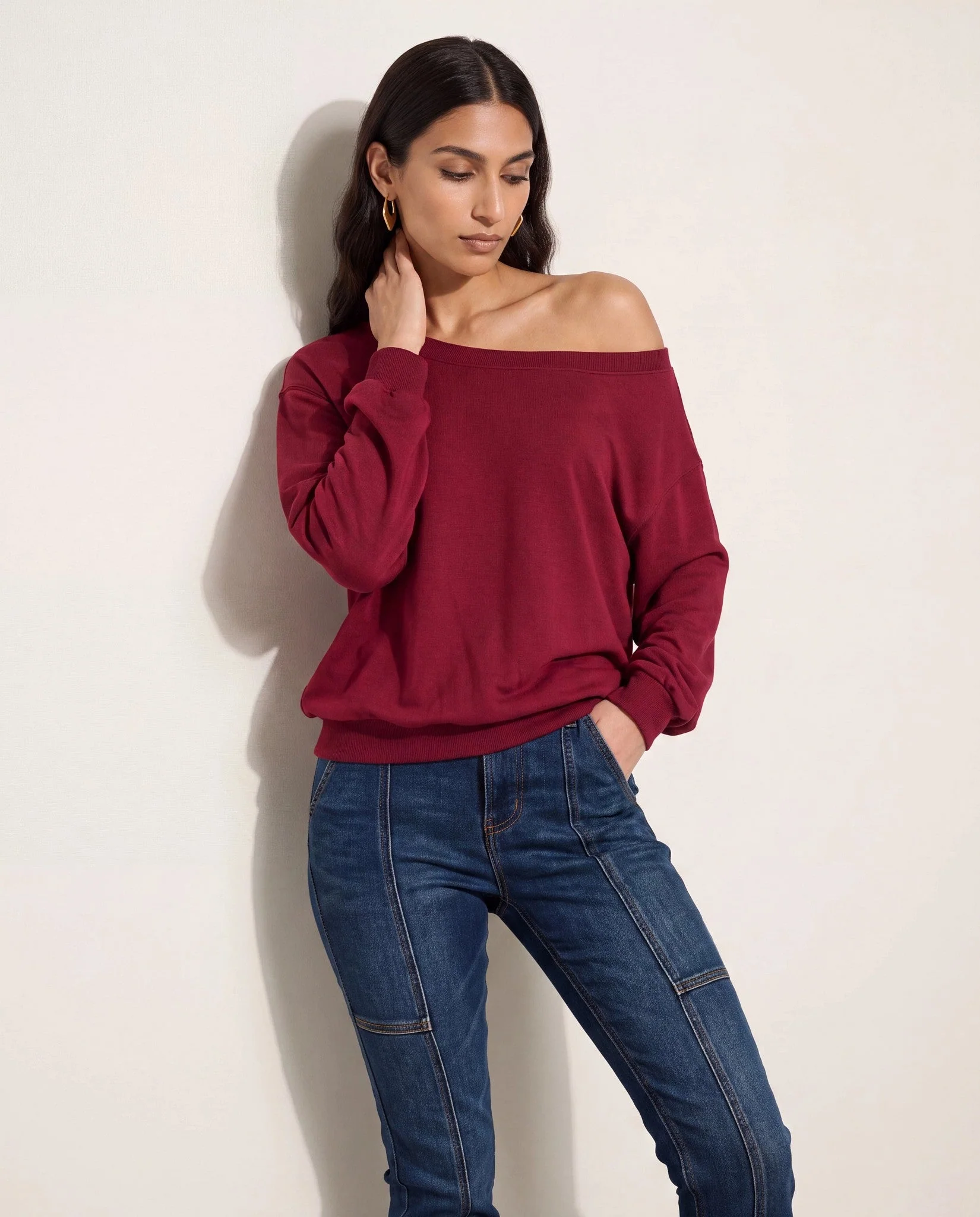 Brooksville One Shoulder Sweatshirt - Image 5