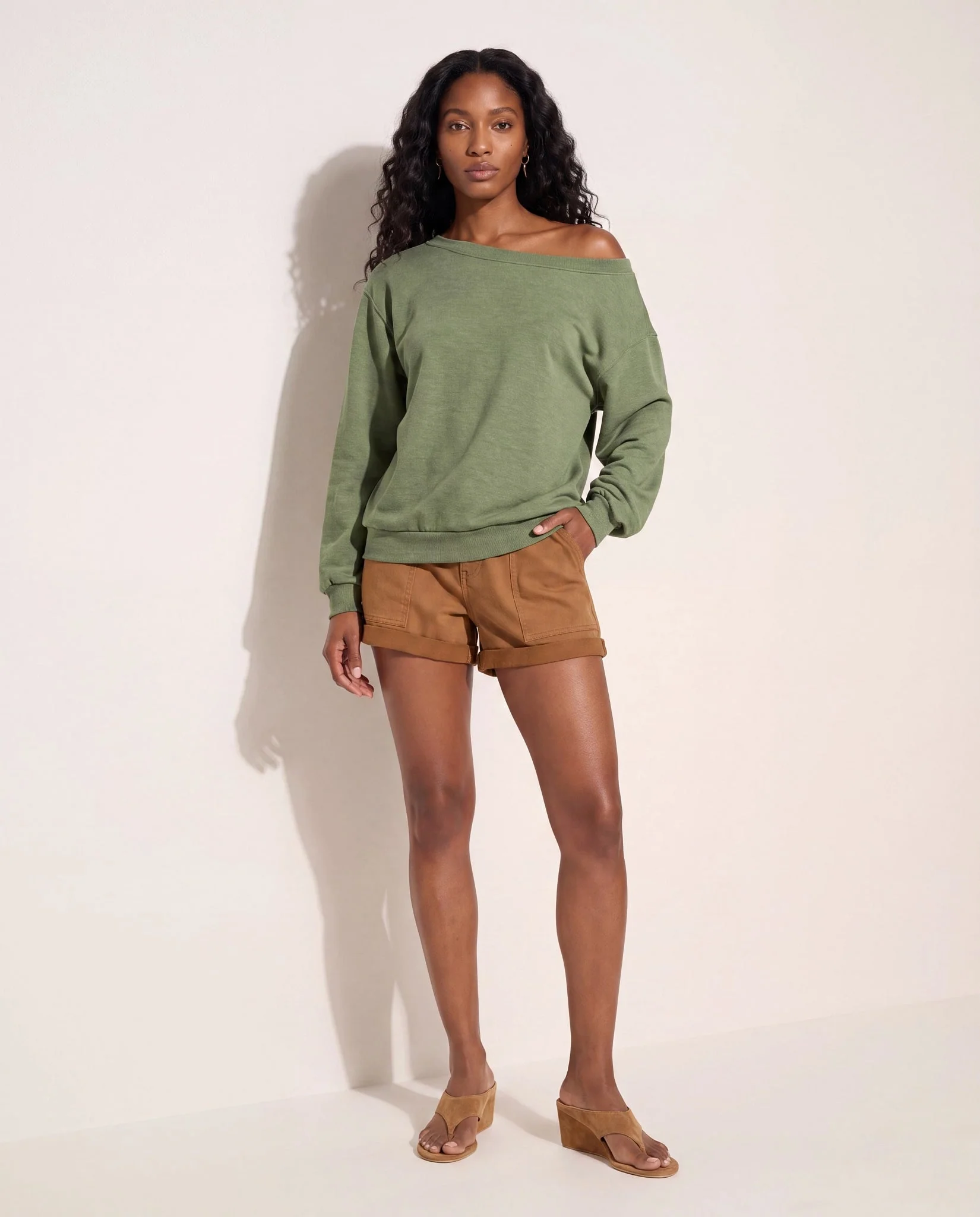 Brooksville One Shoulder Sweatshirt - Image 59