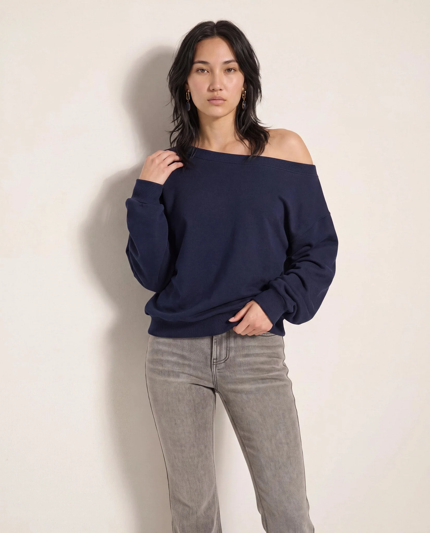 Brooksville One Shoulder Sweatshirt - Image 61