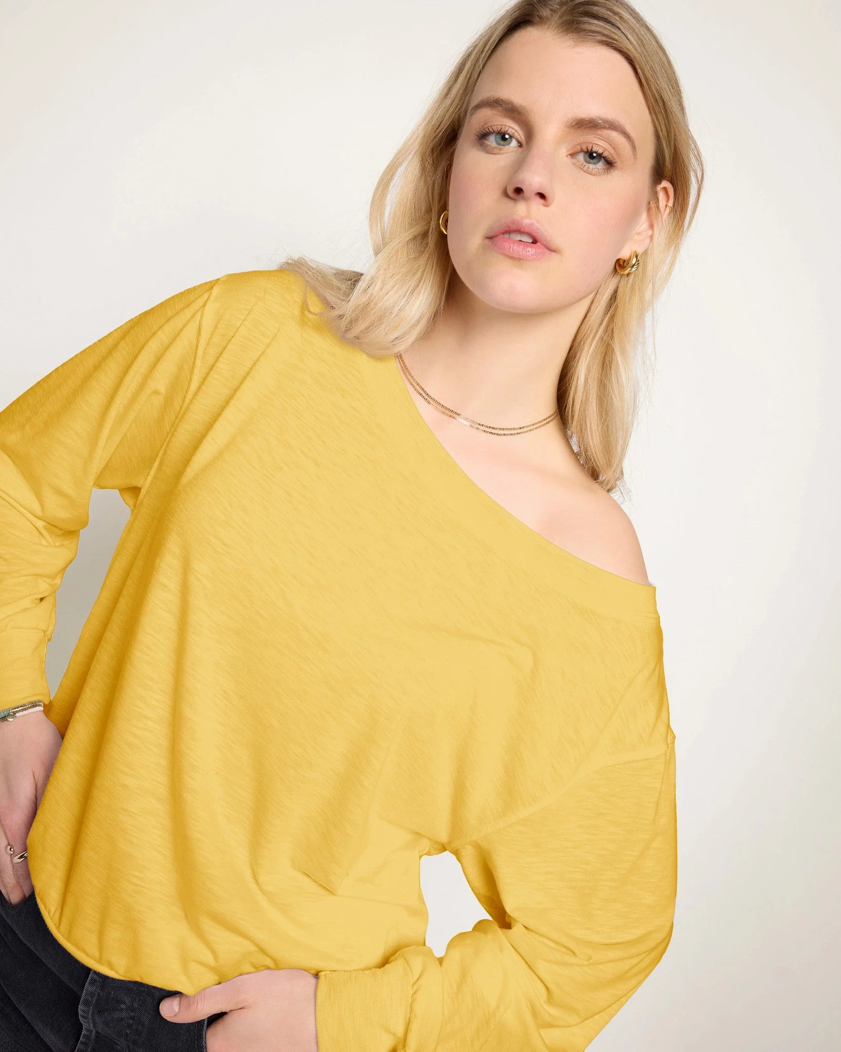 Brooksville Slub Off the Shoulder Top - Image 11