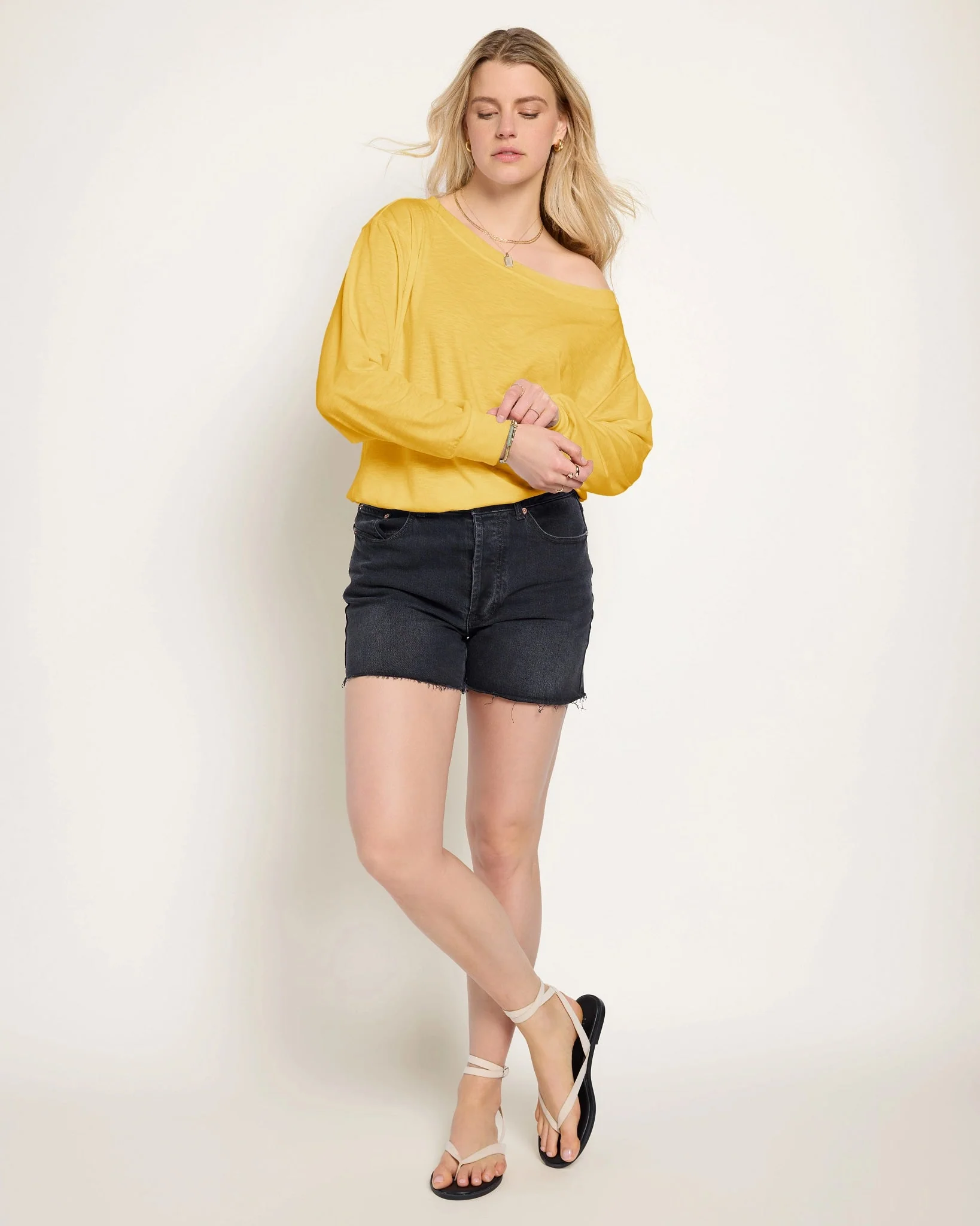 Brooksville Slub Off the Shoulder Top - Image 12
