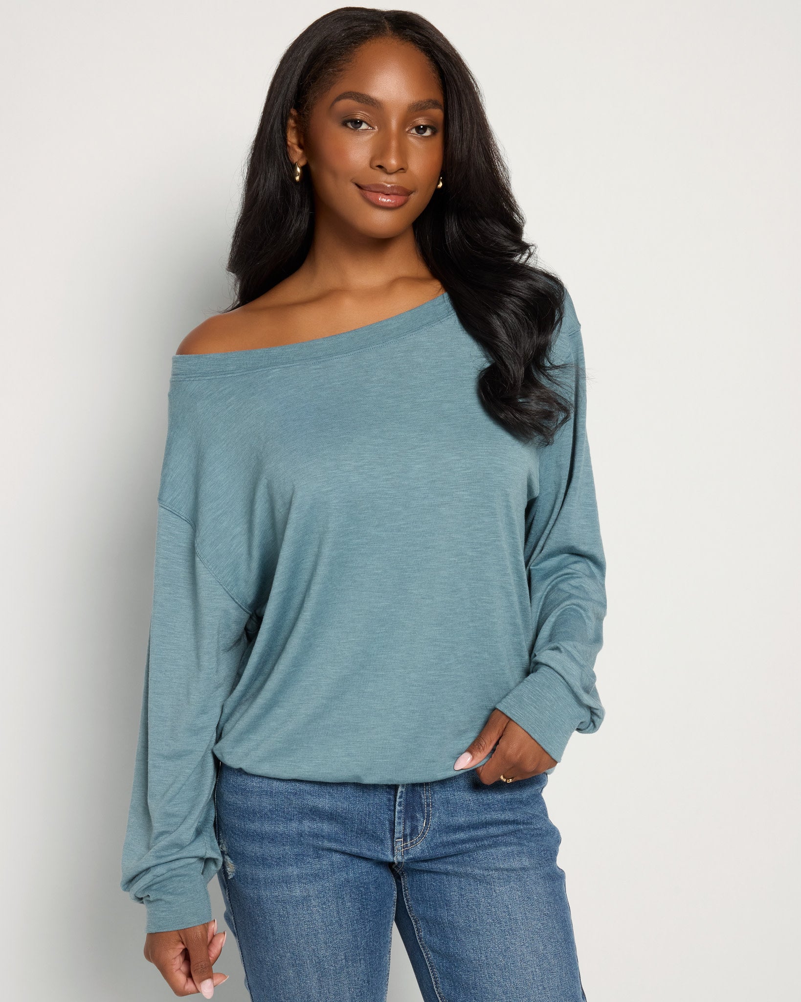 Brooksville Slub Off the Shoulder Top - Image 5