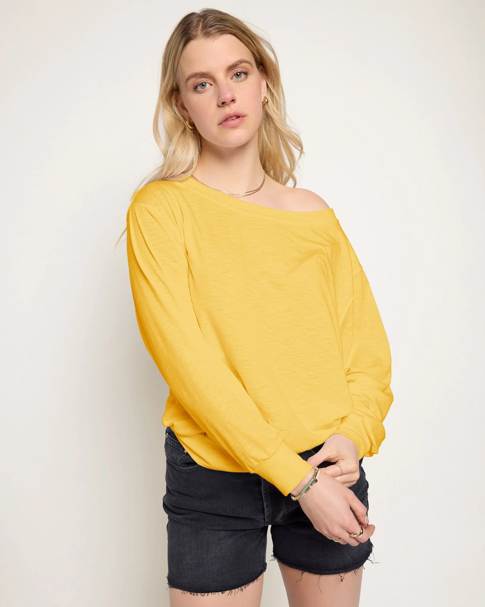 Brooksville Slub Off the Shoulder Top - Image 9