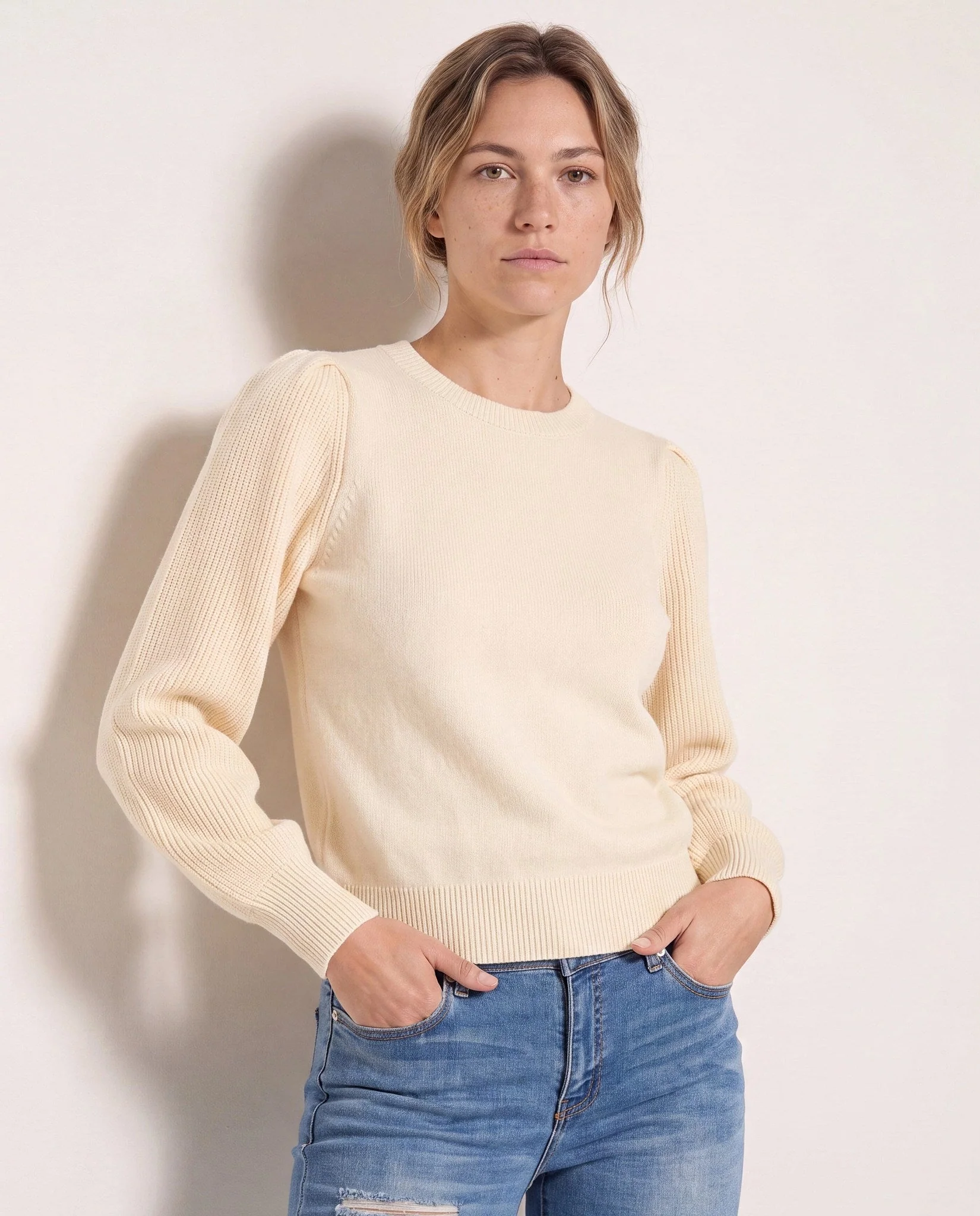 Pacific Puff Shoulder Crew Neck Sweater - Image 14