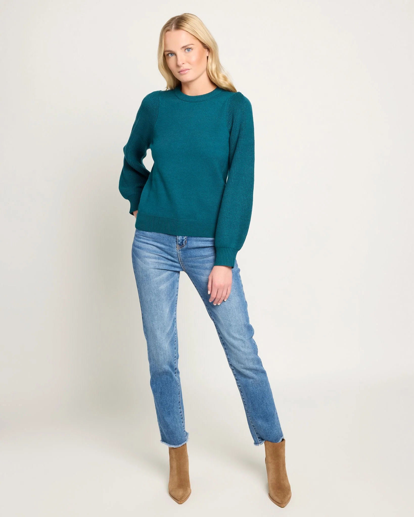 Pacific Puff Shoulder Crew Neck Sweater - Image 21