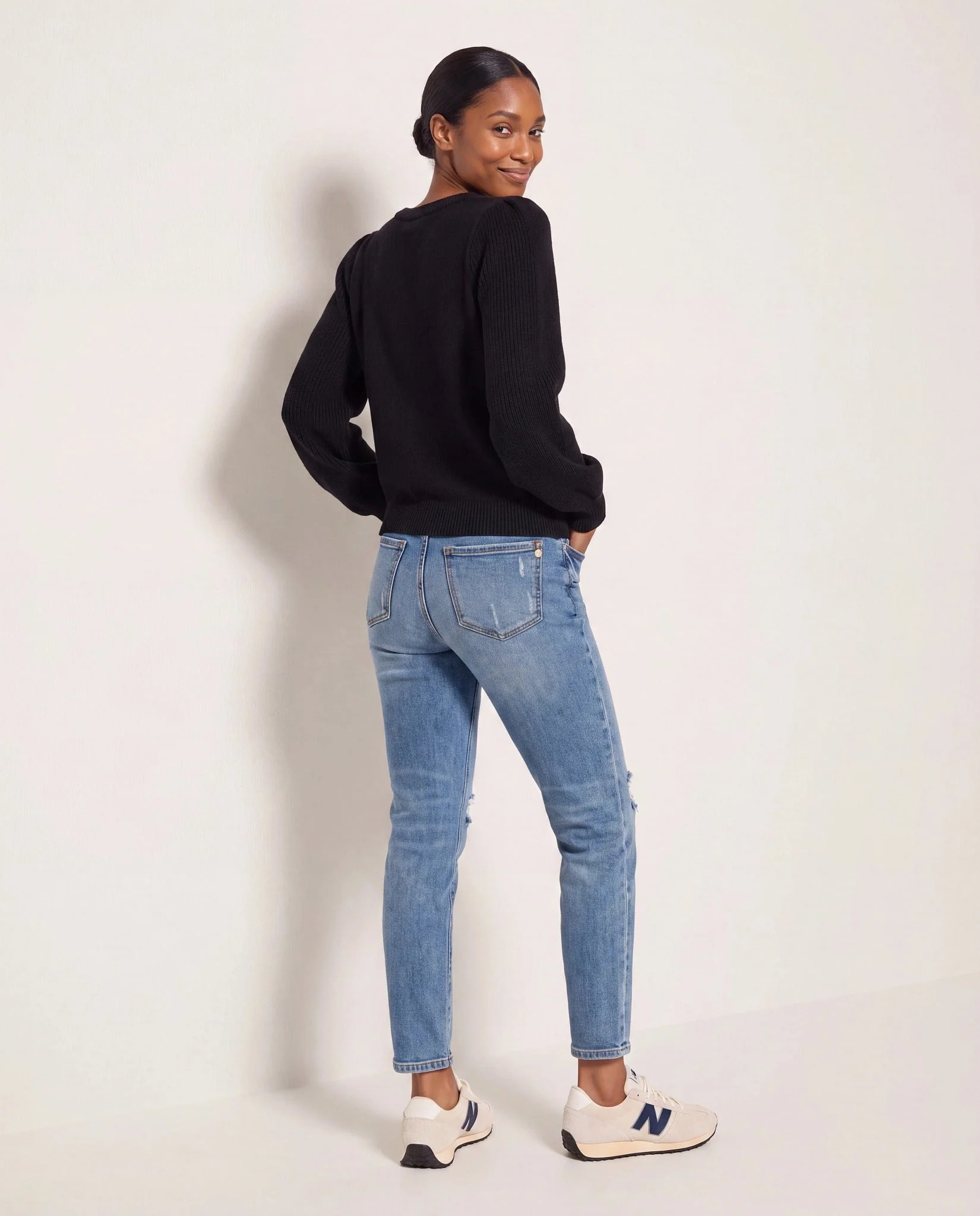 Pacific Puff Shoulder Crew Neck Sweater - Image 29