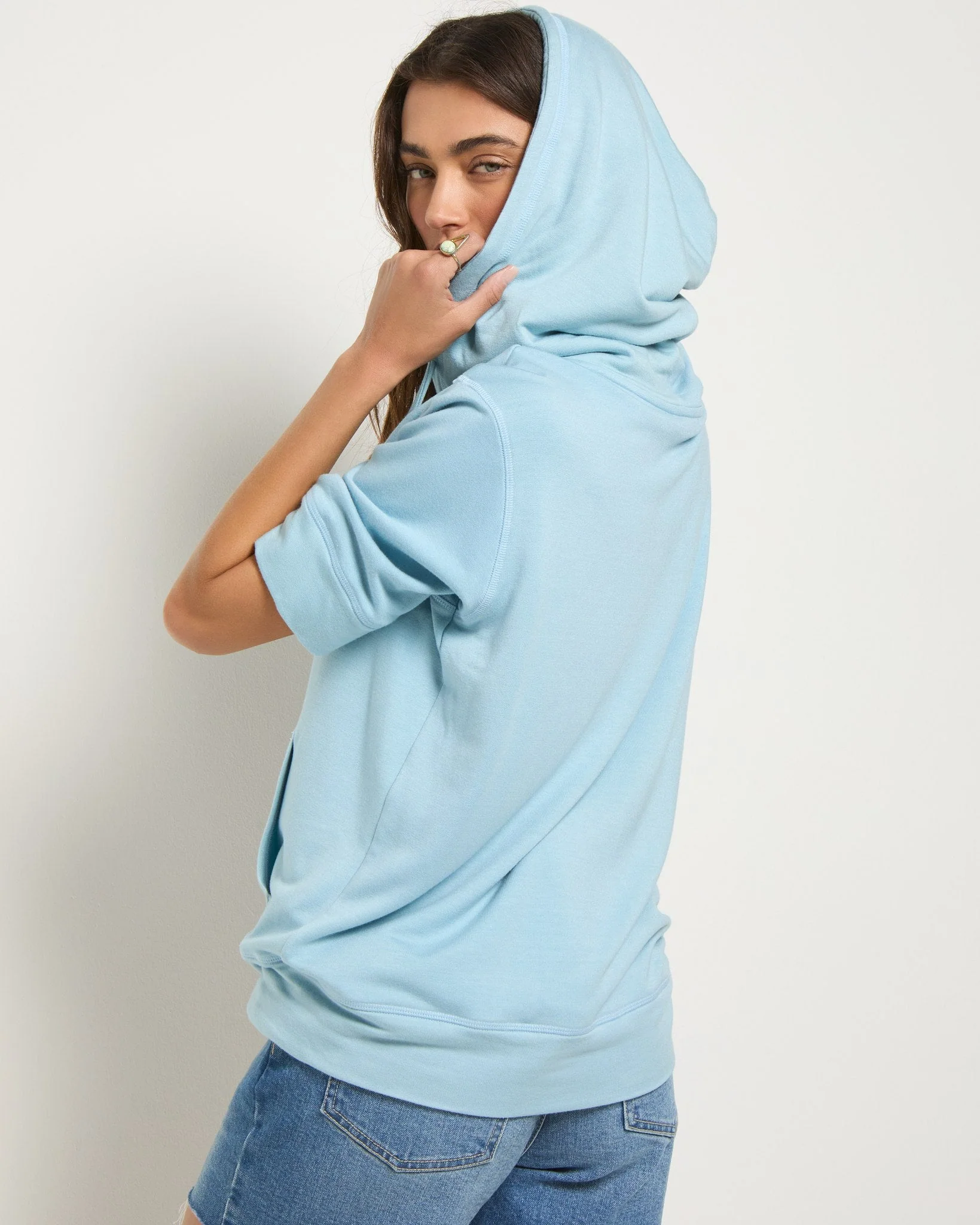 Short Sleeve Zip Hoodie - Image 10