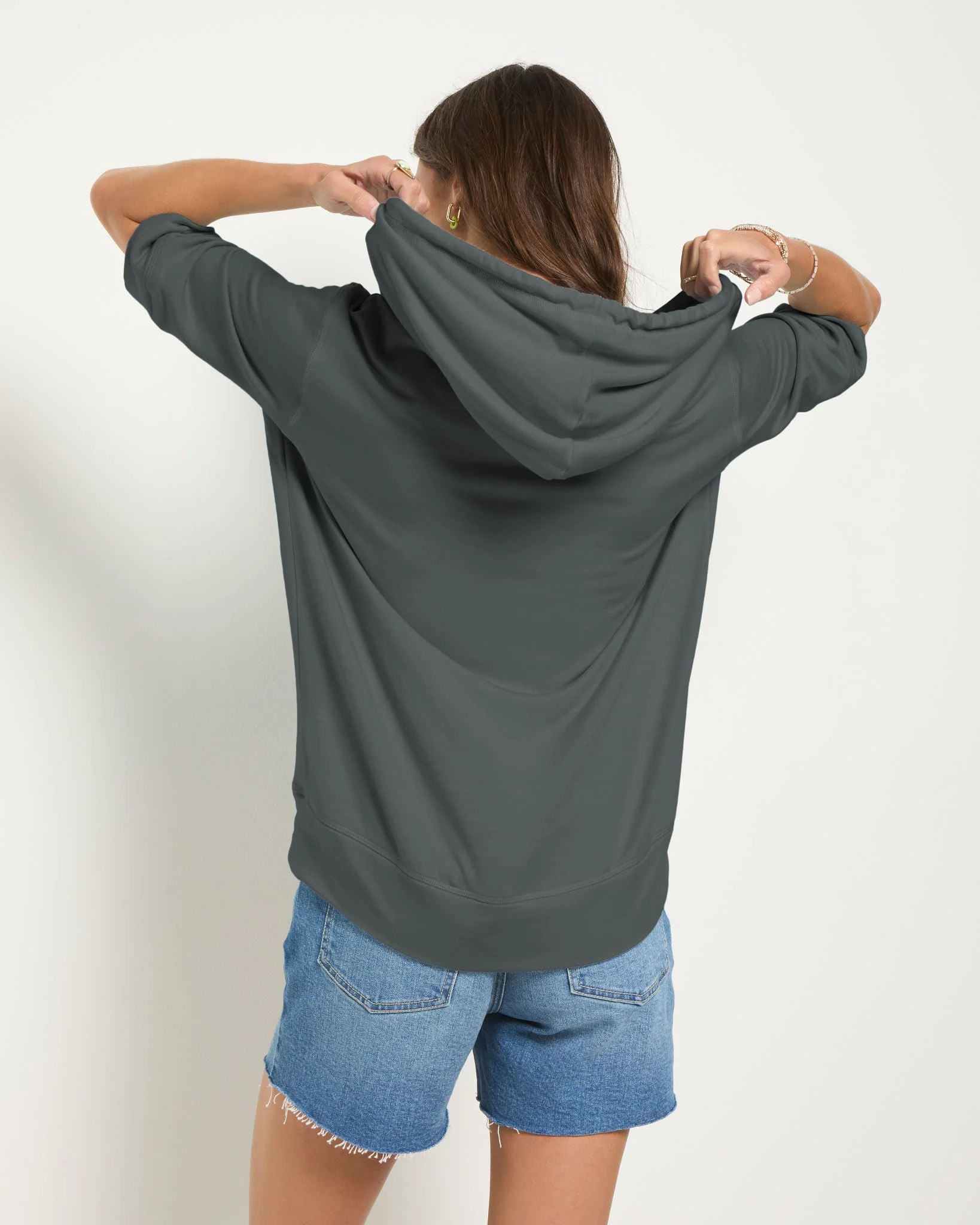 Short Sleeve Zip Hoodie - Image 20
