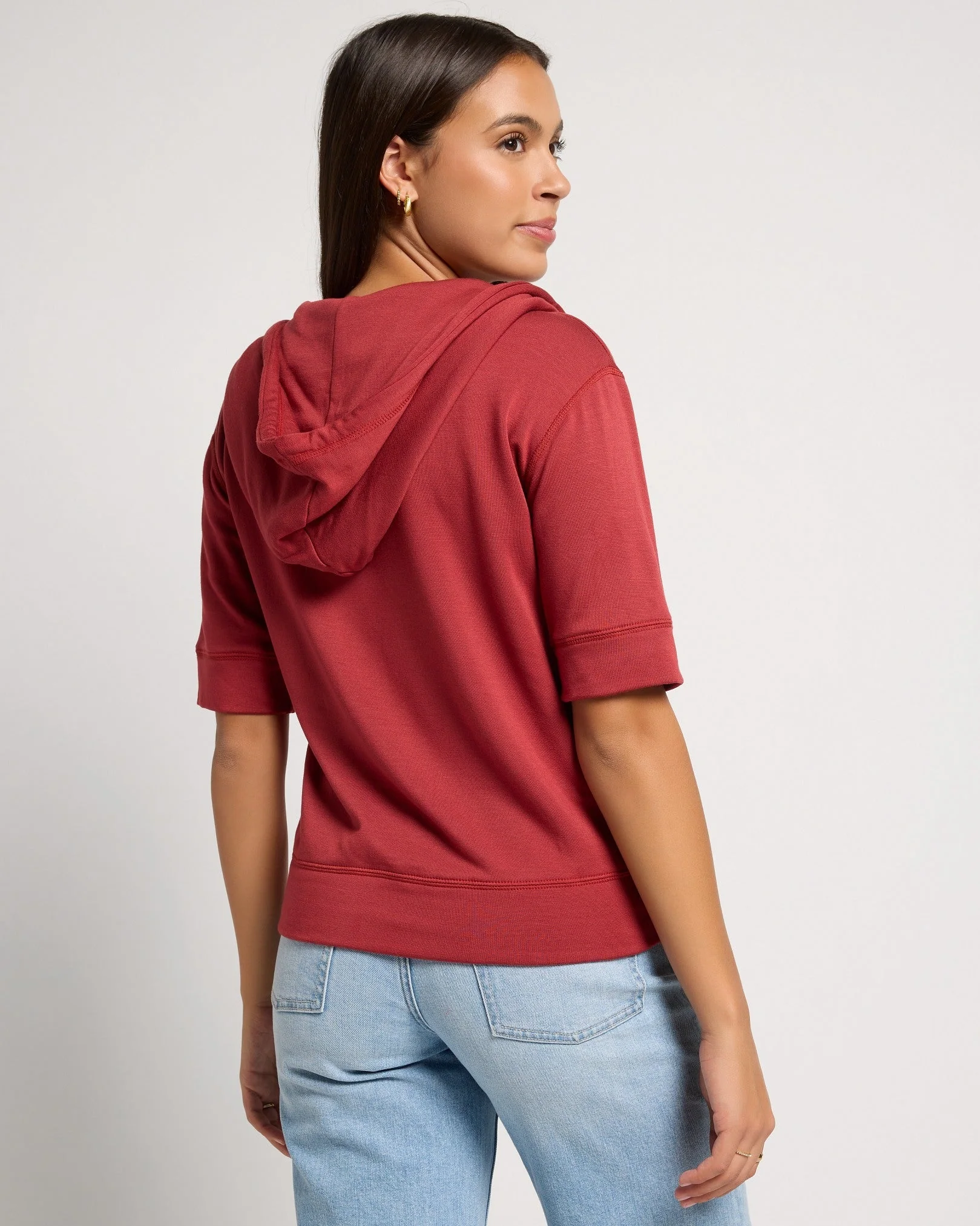 Short Sleeve Zip Hoodie - Image 6