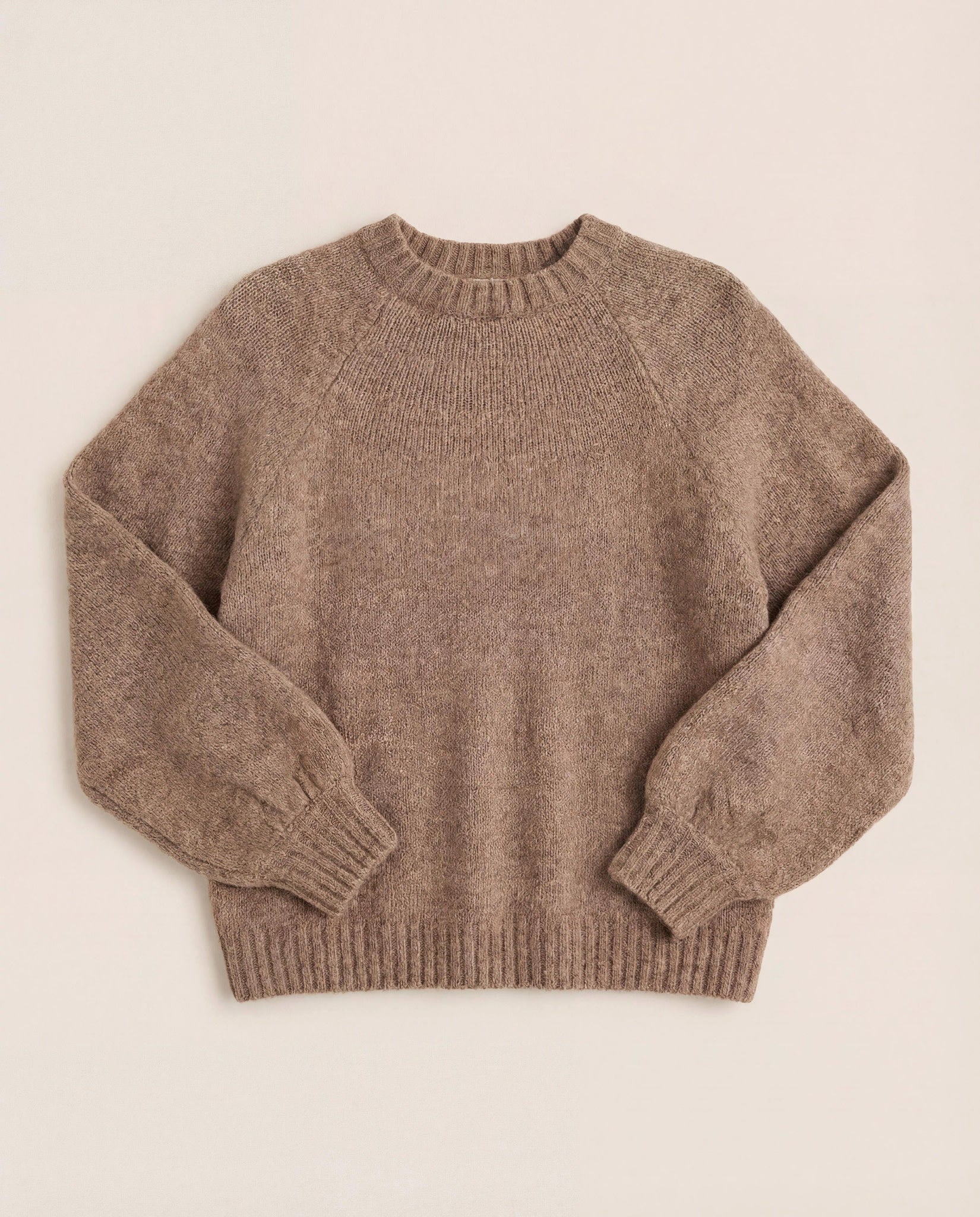 Balloon Sleeve Crewneck Sweater - Image 11
