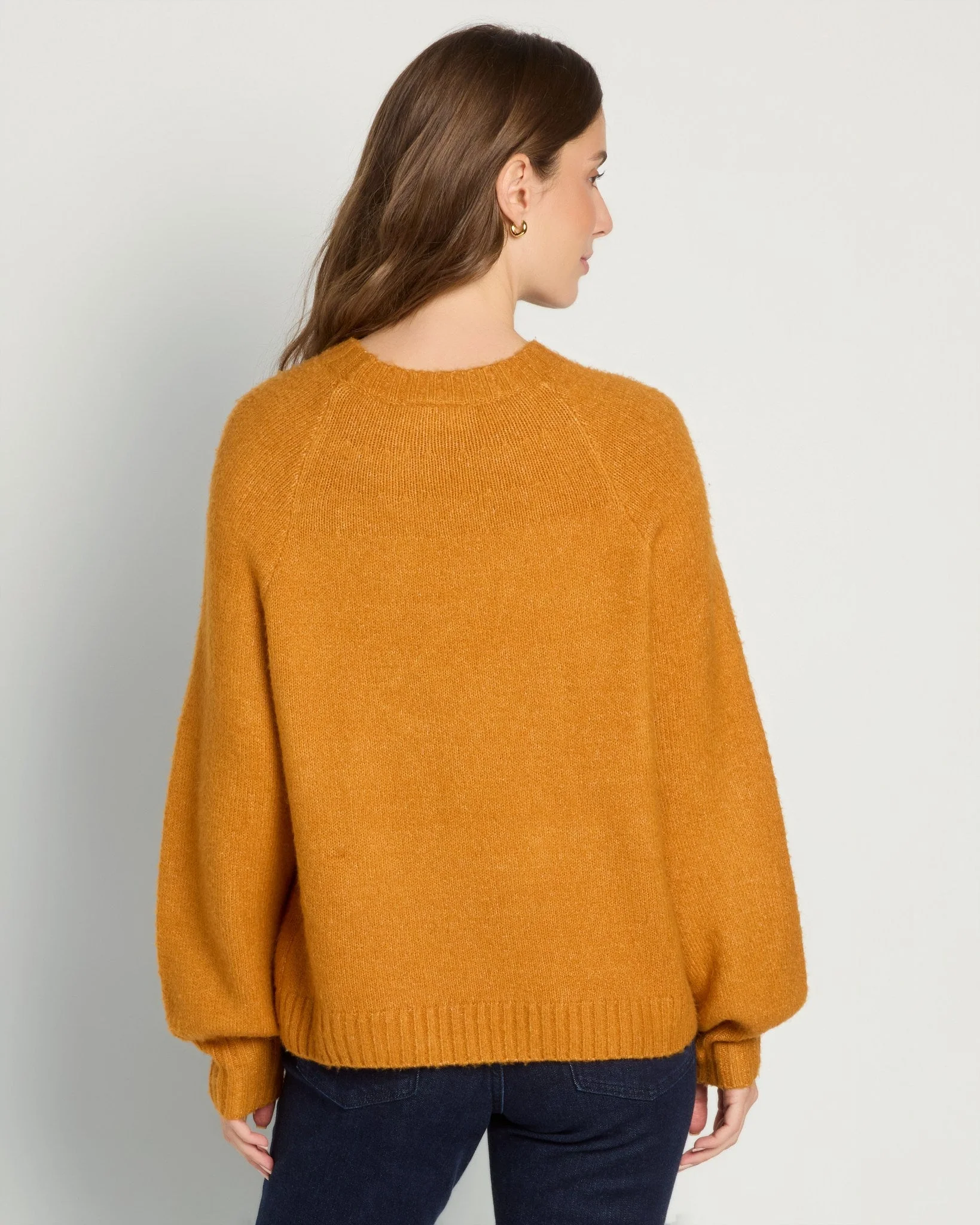 Balloon Sleeve Crewneck Sweater - Image 3