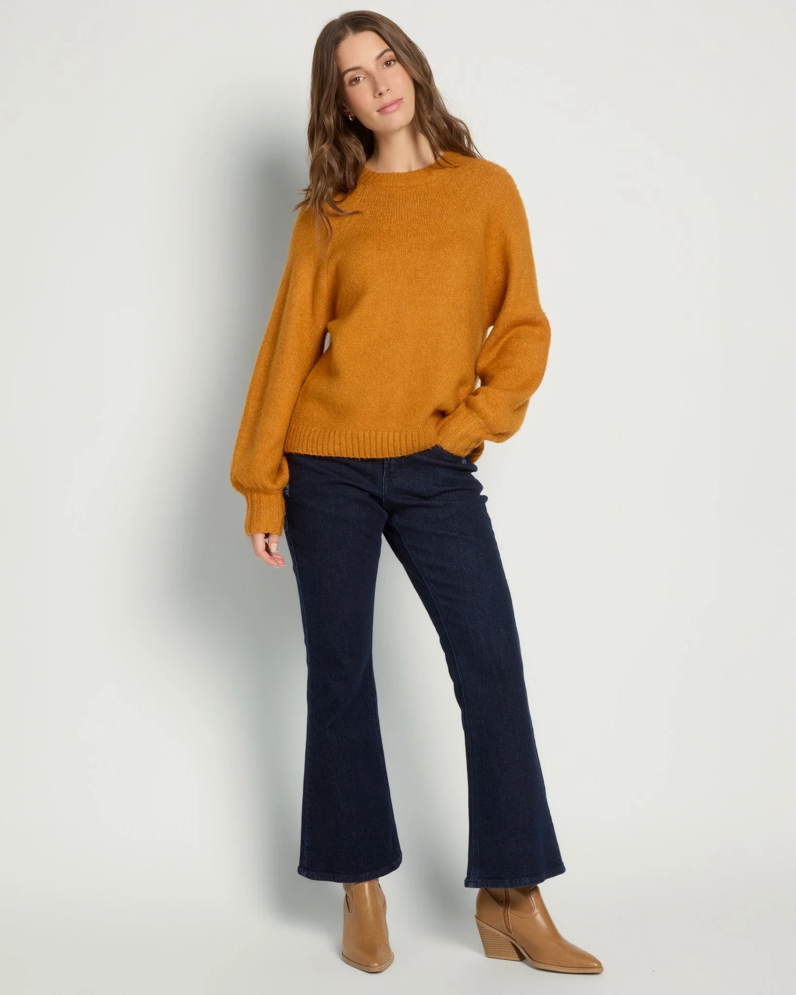 Balloon Sleeve Crewneck Sweater - Image 5