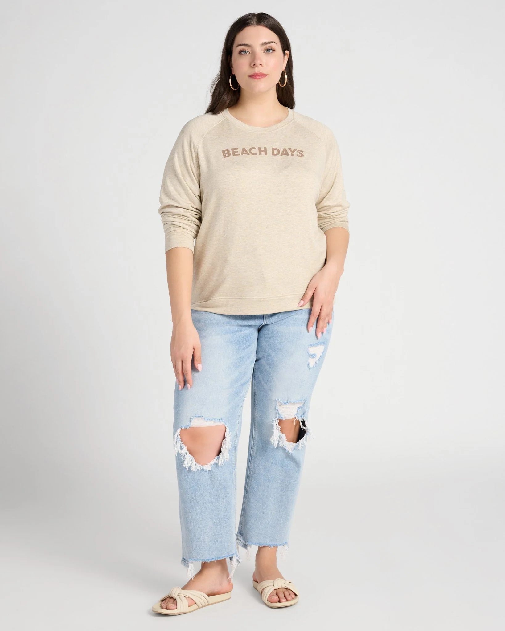 Plus Size "Beach Days" Graphic Sweatshirt - Image 4