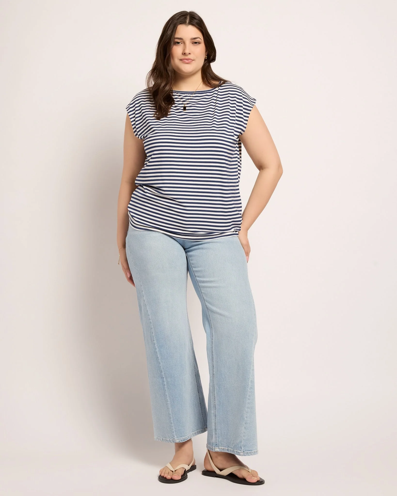 Plus Size Brentwood Striped Tee - Image 20