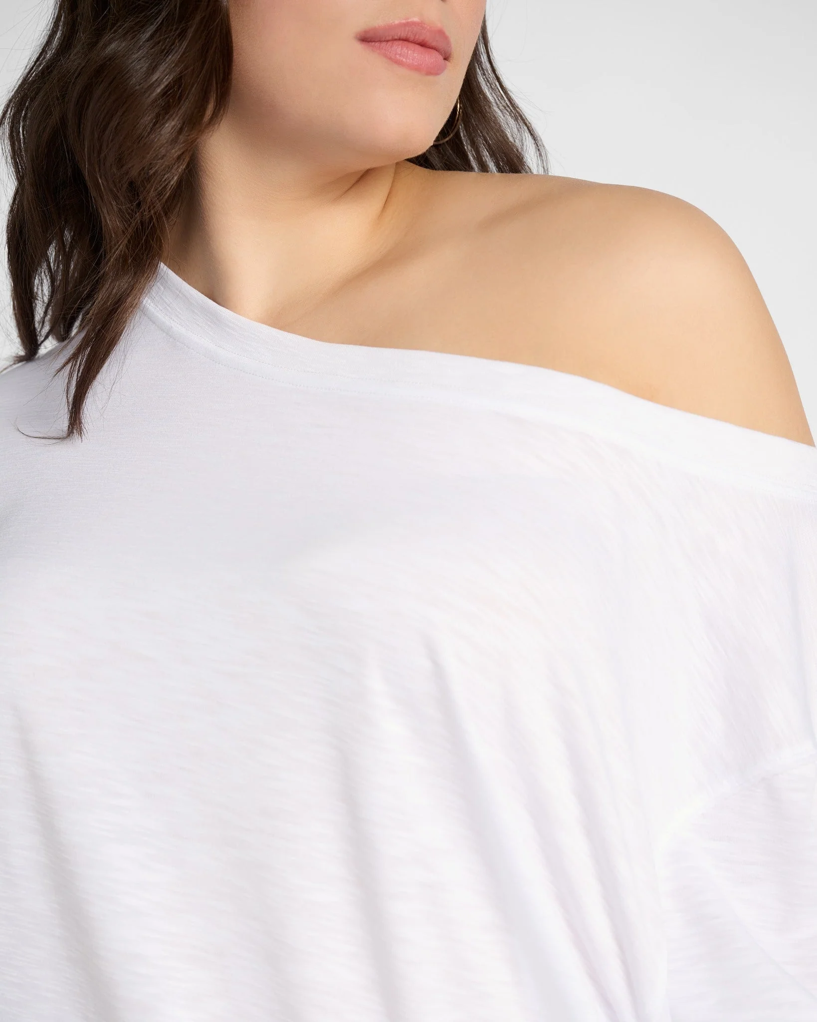 Plus Size Brooksville Slub Off The Shoulder Top - Image 10
