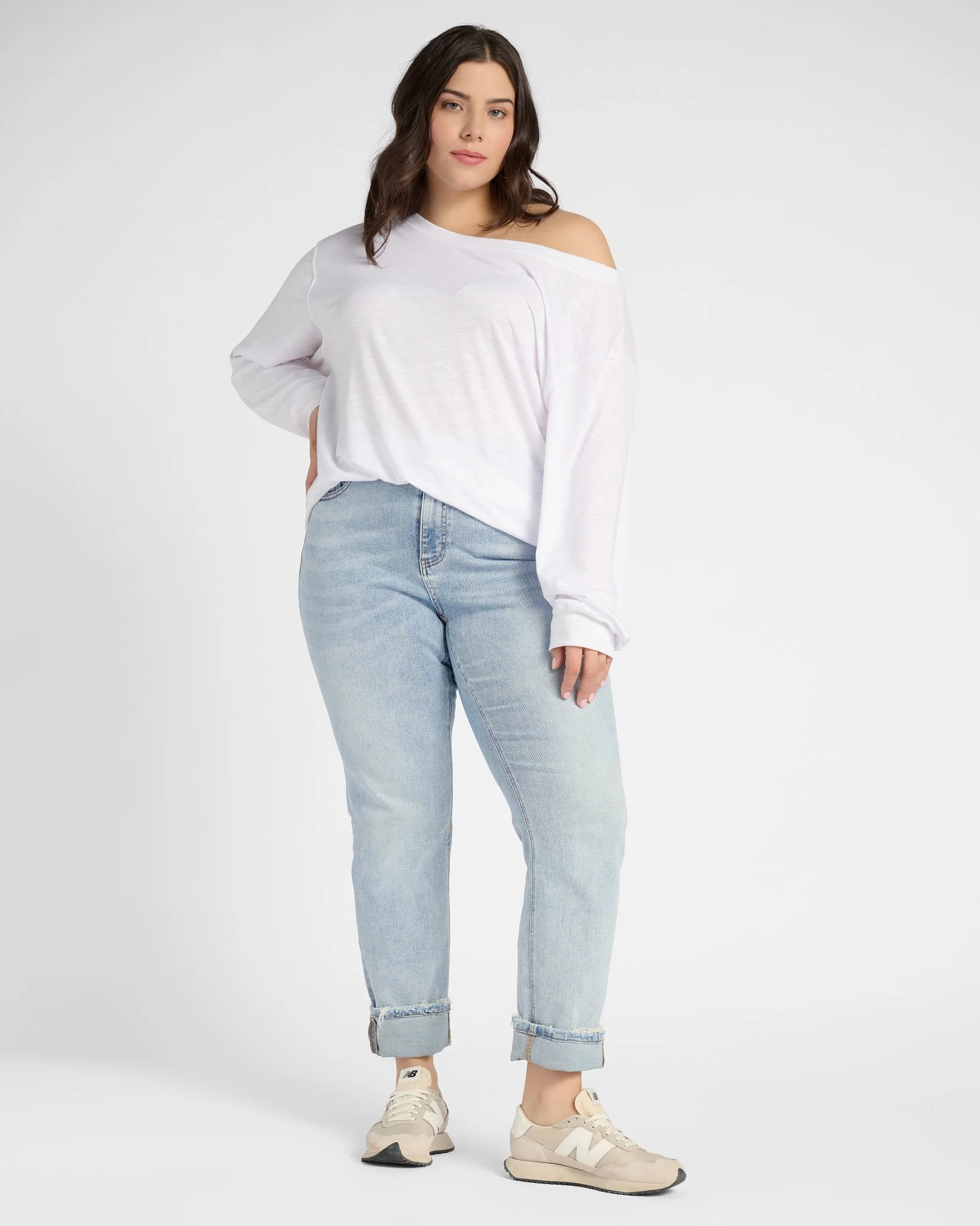 Plus Size Brooksville Slub Off The Shoulder Top - Image 11