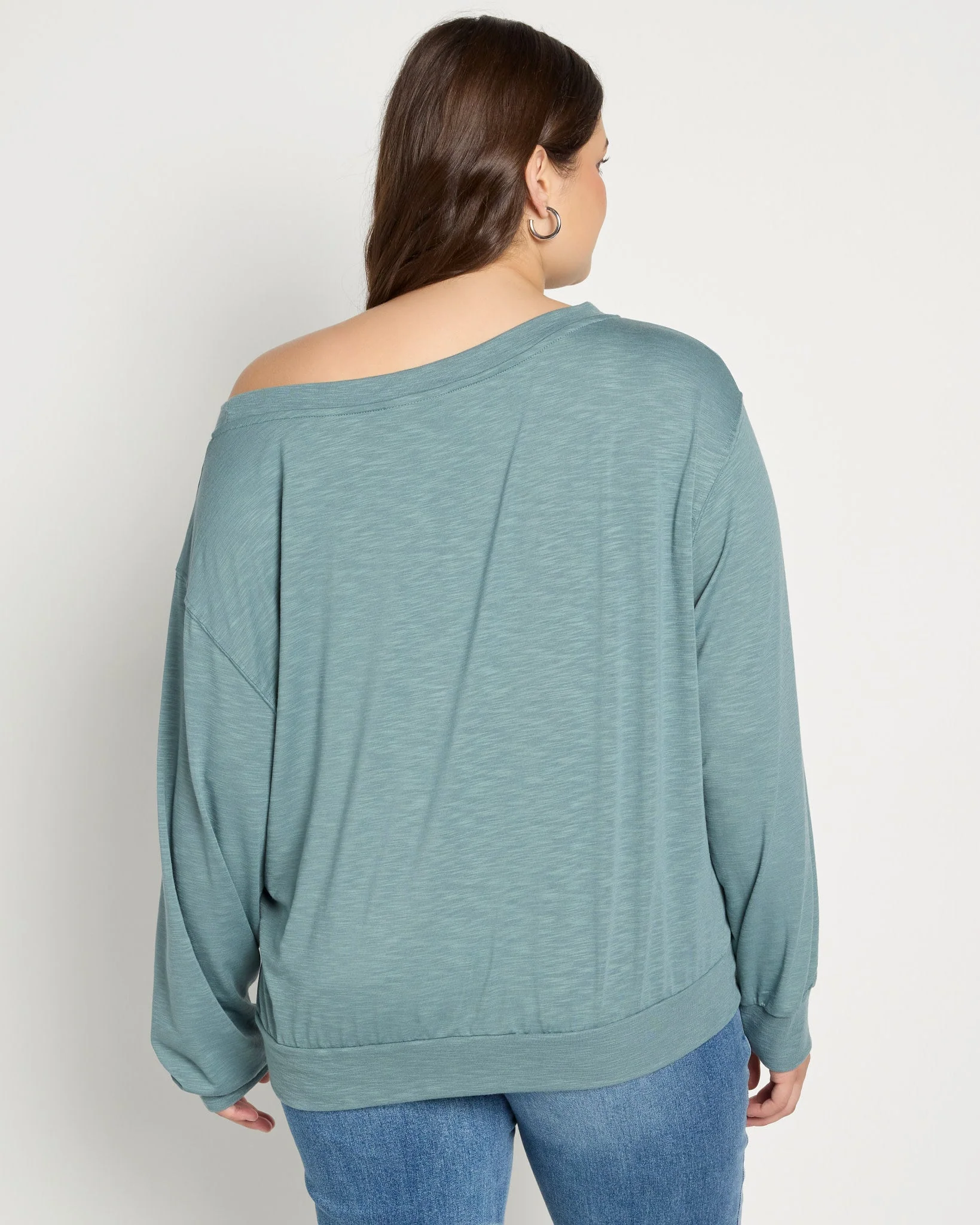 Plus Size Brooksville Slub Off The Shoulder Top - Image 15