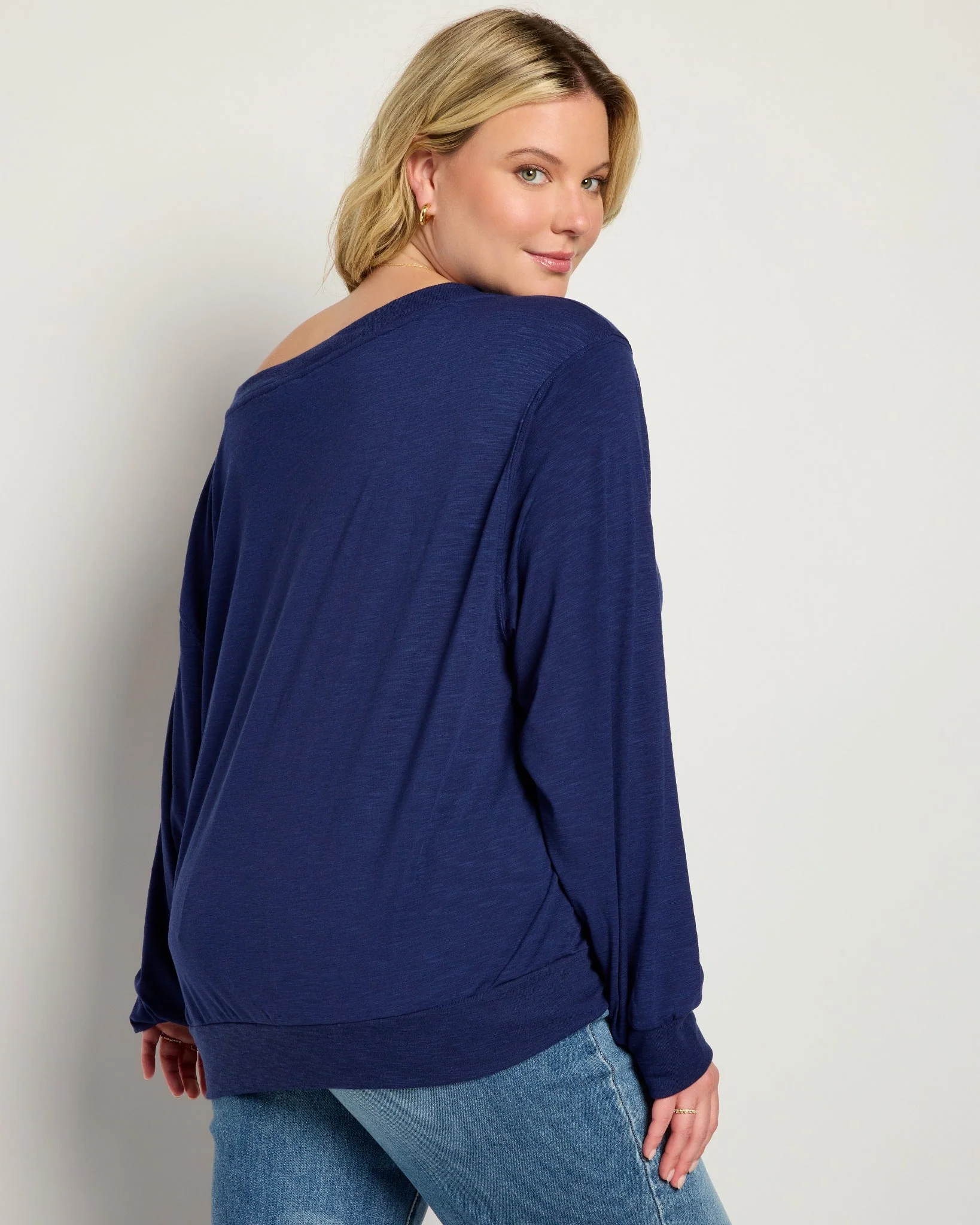 Plus Size Brooksville Slub Off The Shoulder Top - Image 7