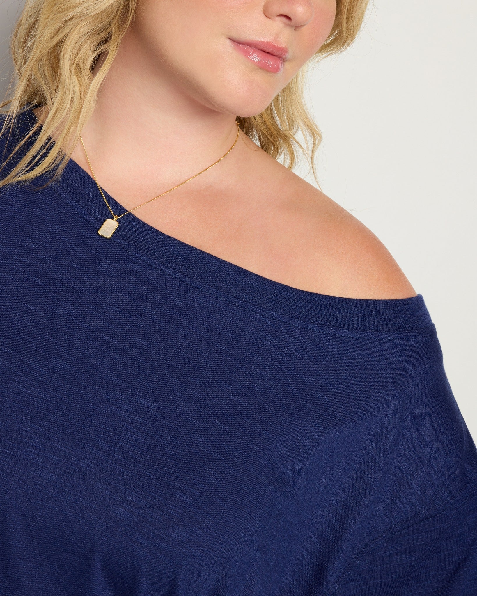 Plus Size Brooksville Slub Off The Shoulder Top - Image 9