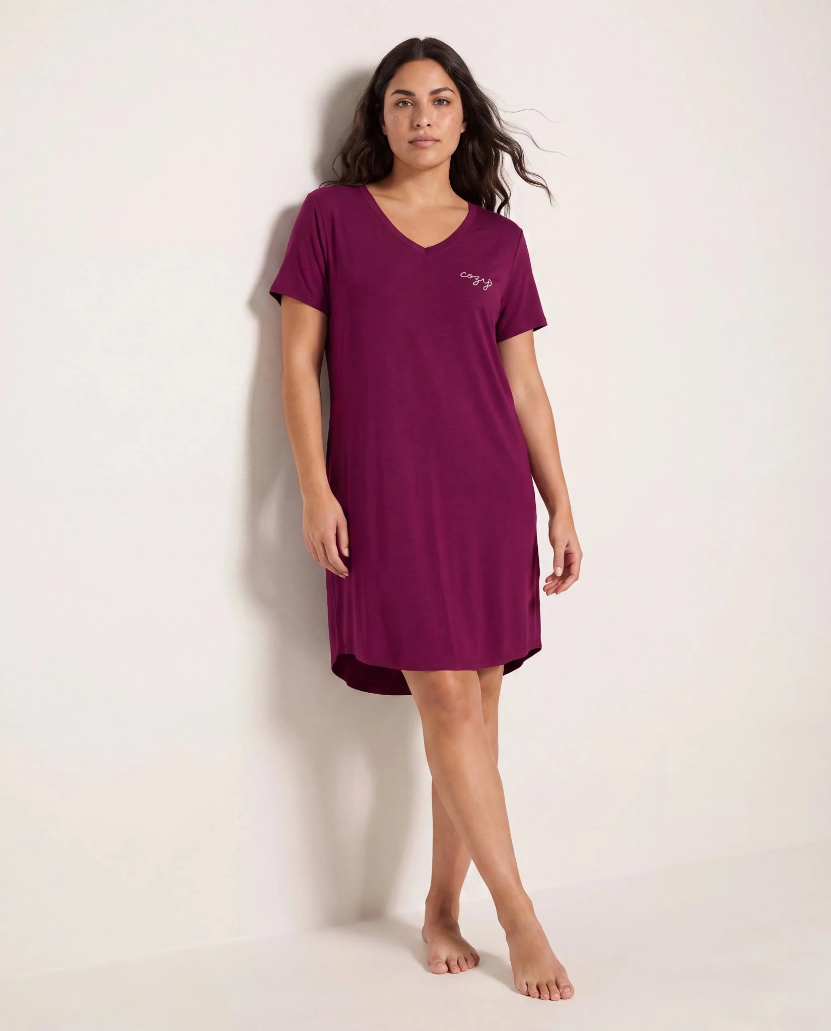 Plus Size Cozy Graphic Night Shirt - Image 4