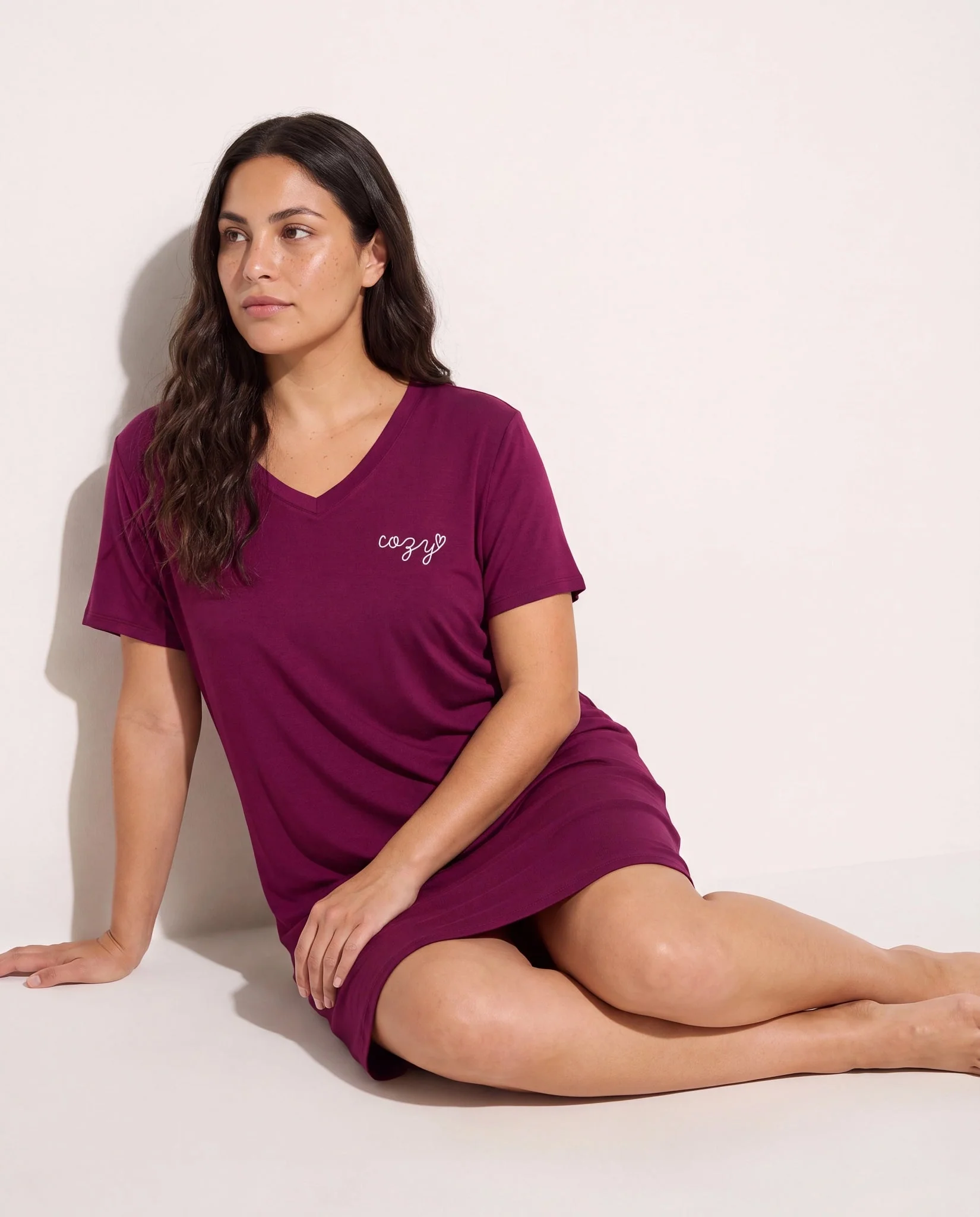Plus Size Cozy Graphic Night Shirt - Image 5