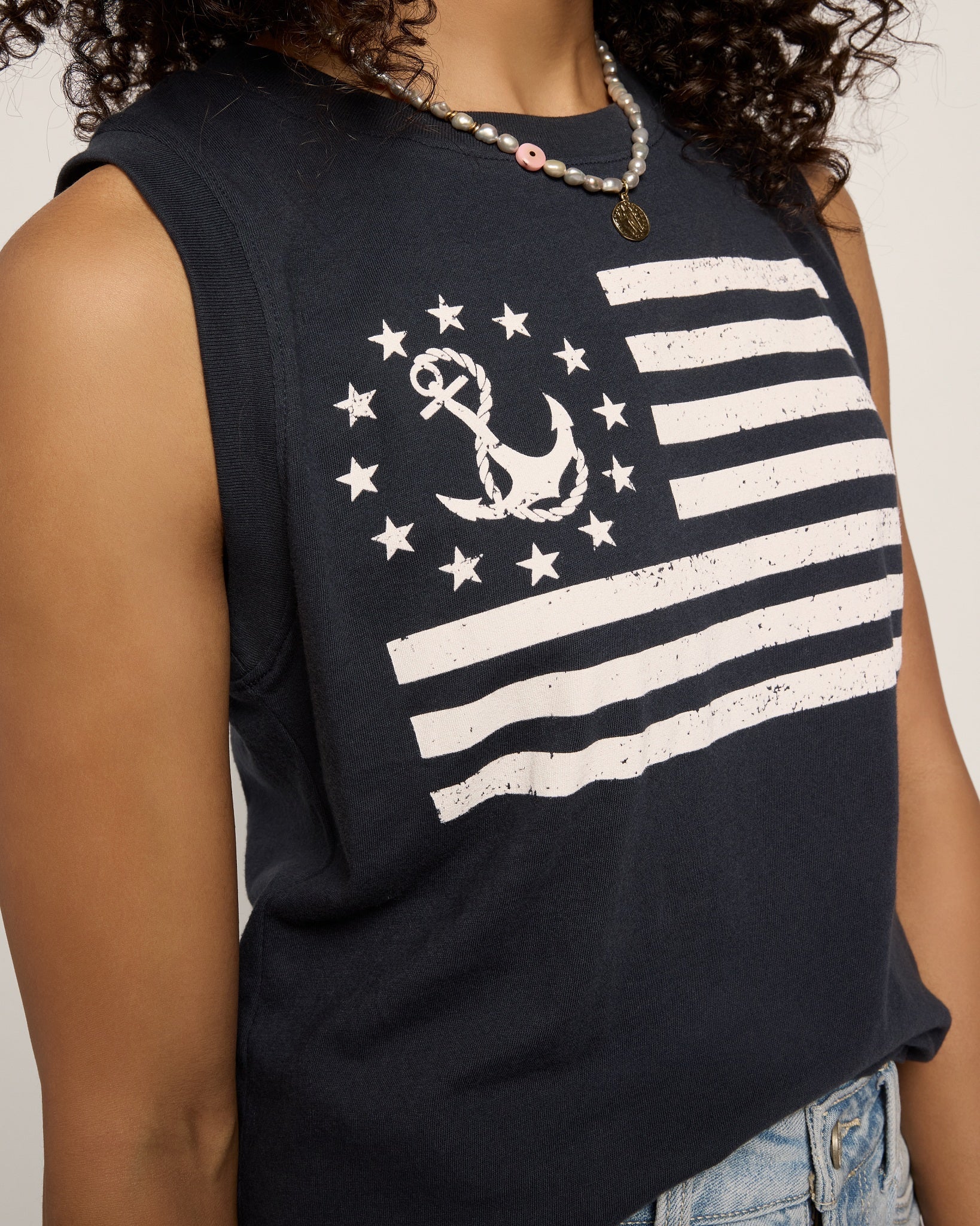 Daisy Nautical Flag Graphic Tank - Image 3