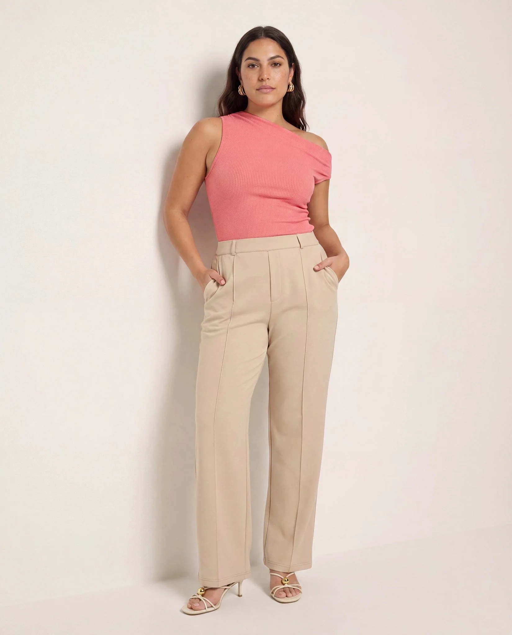 Plus Size Eden Pleated One Shoulder Top - Image 4