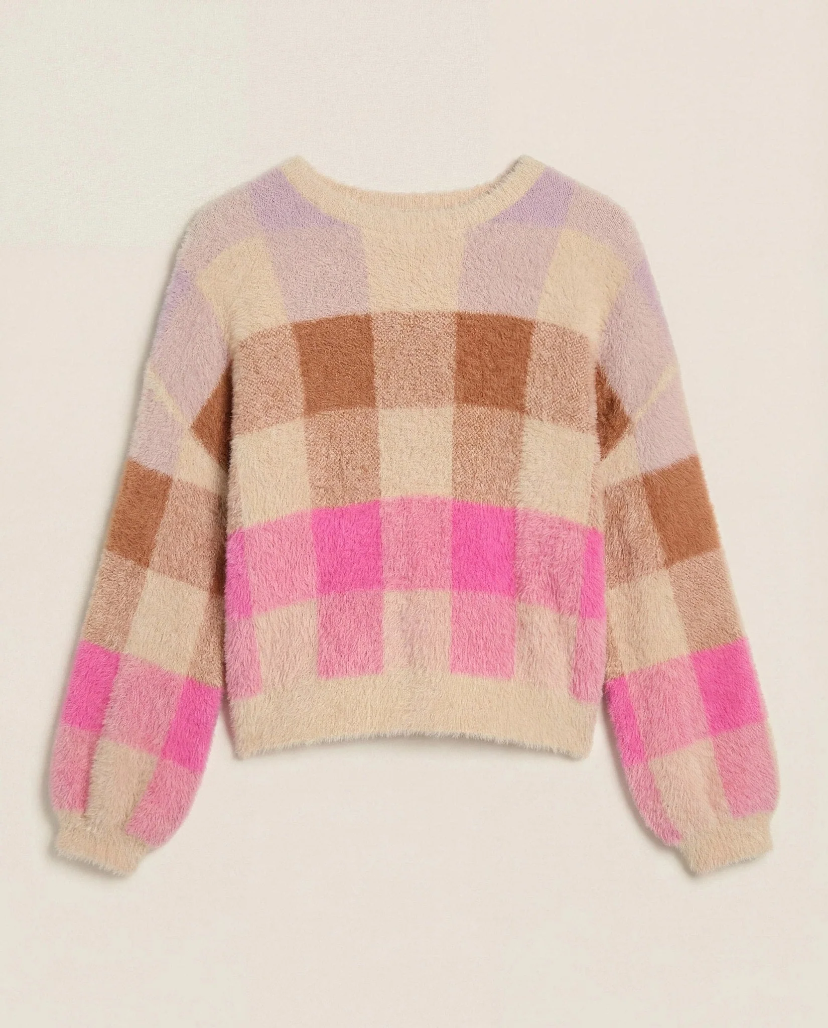 Eyelash Plaid Sweater - Image 5