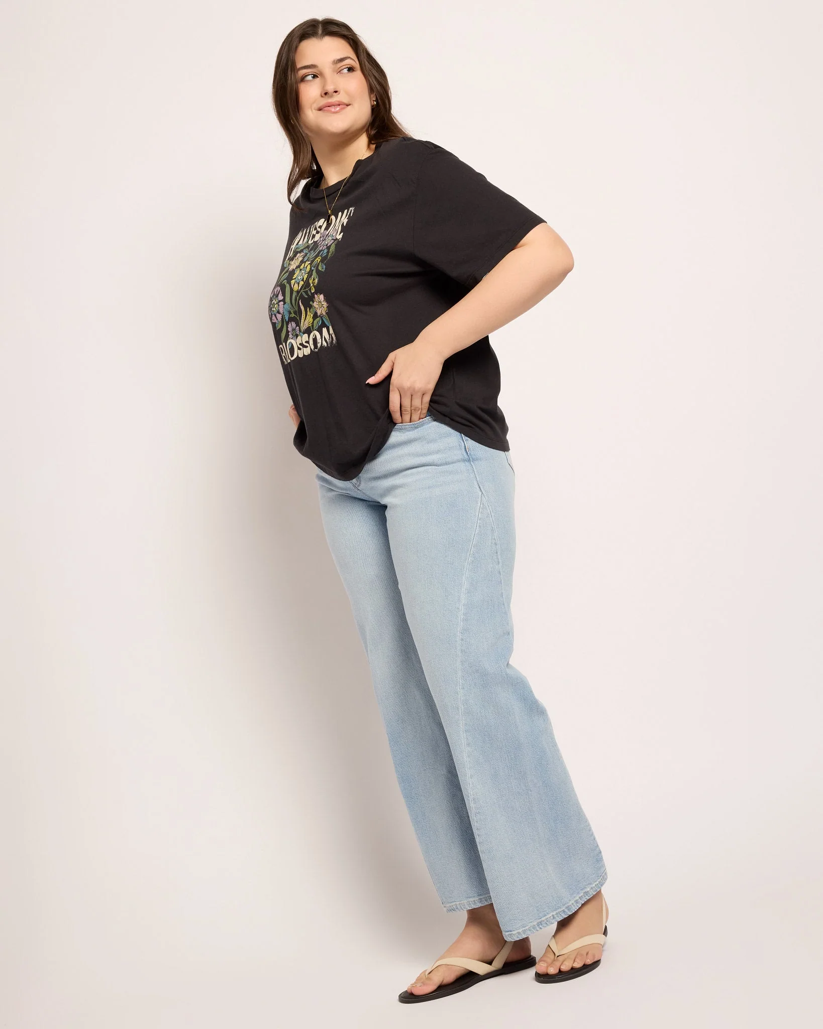 Plus Size Floret "Awesome Blossom" Graphic Tee - Image 5