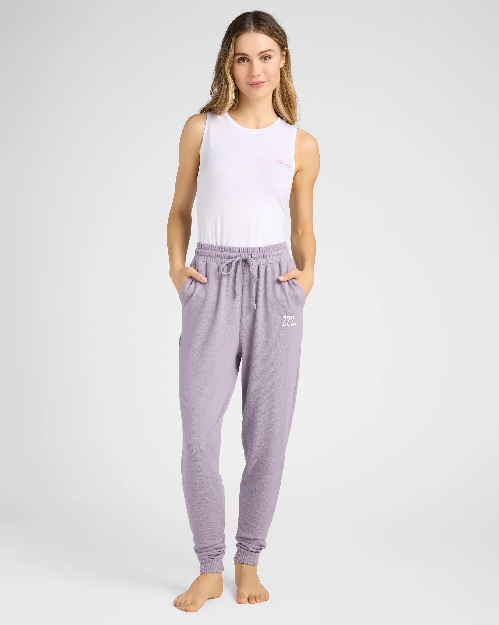 Heathered Shoreline Hacci "ZZZ" Graphic Jogger - Image 3
