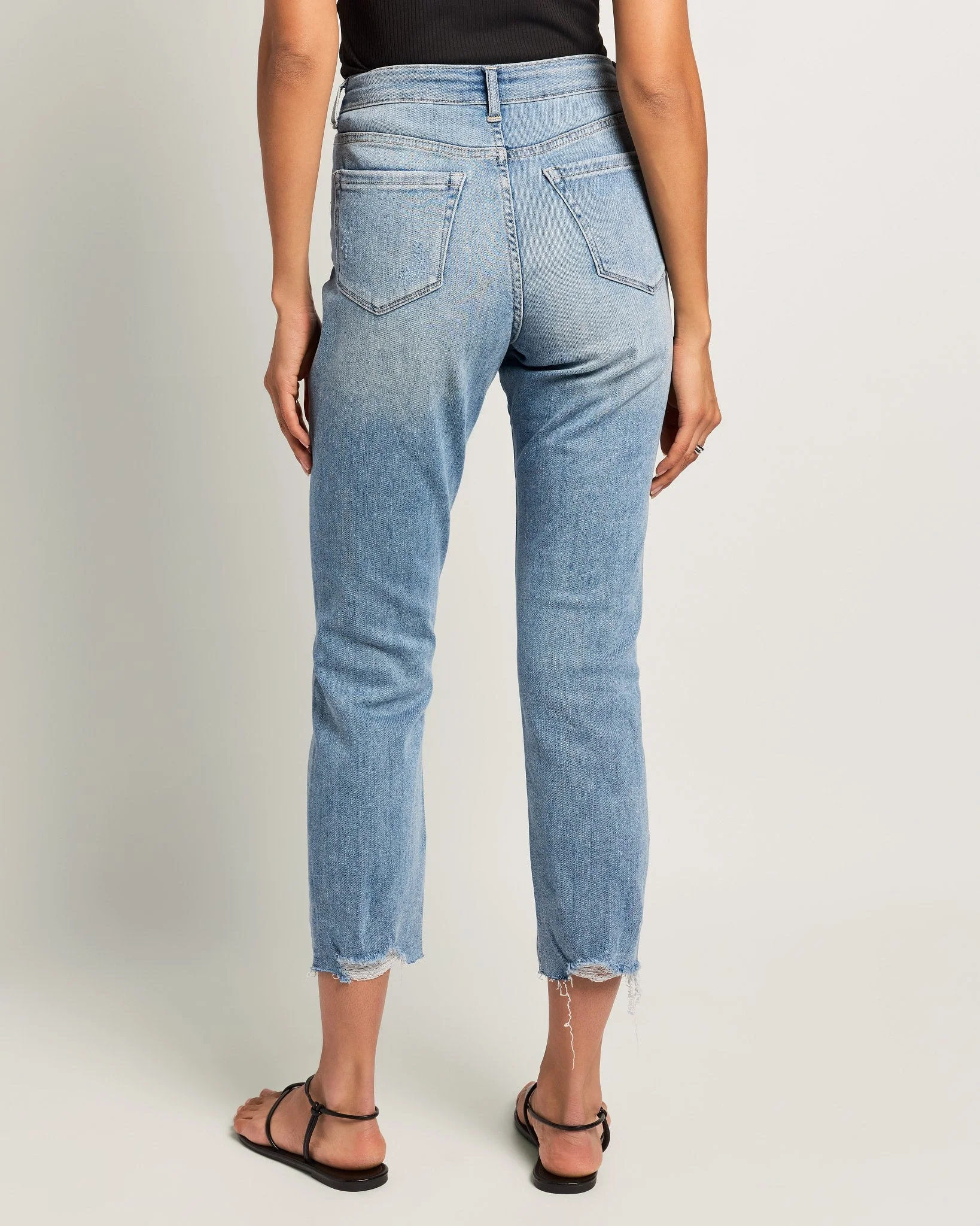 High Rise Crop Straight Leg Jean - Image 3
