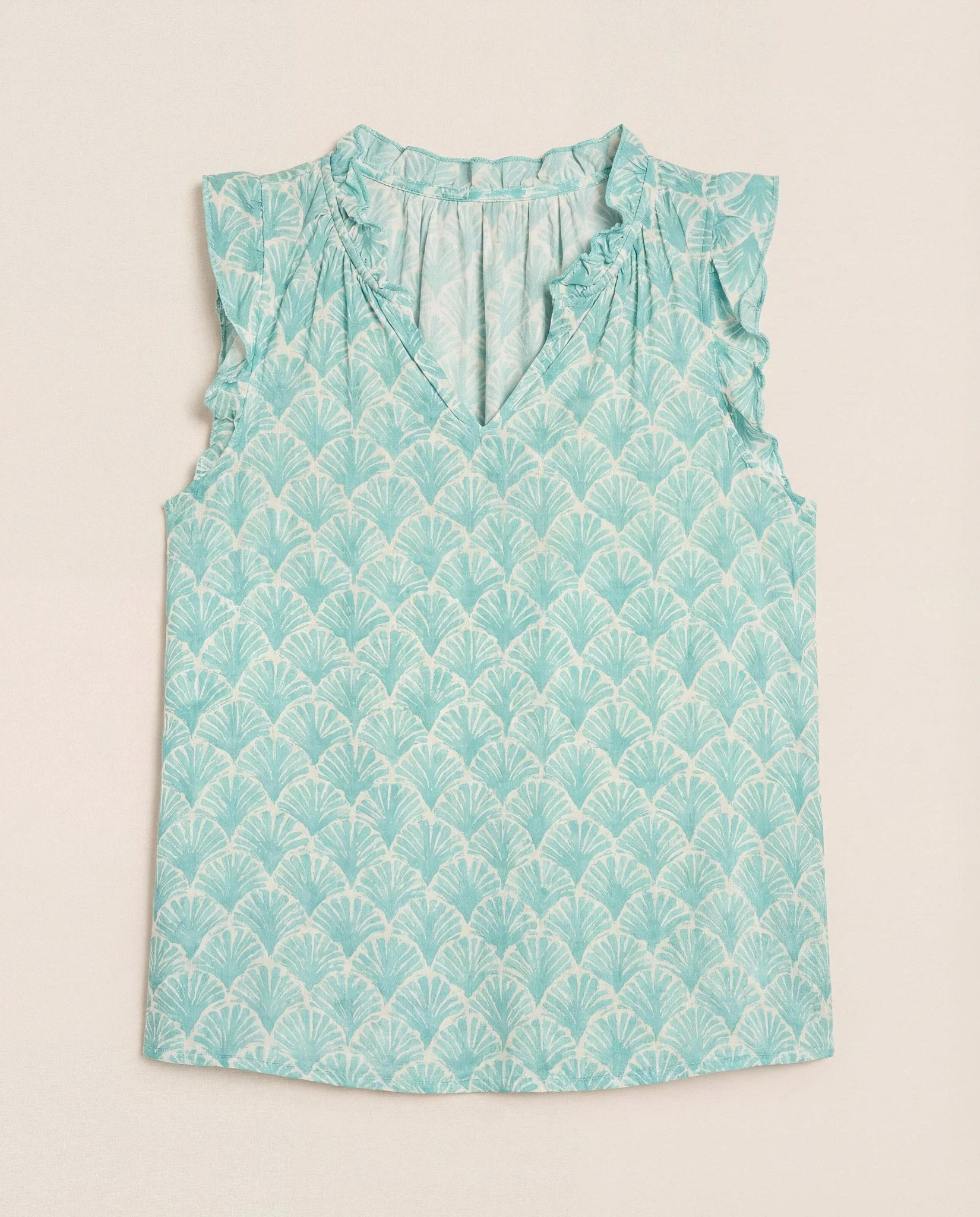 Macy Printed Ruffle Knit Top - Image 6