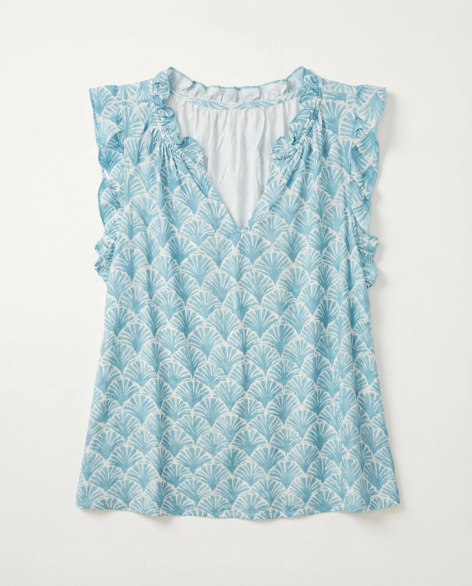 Macy Printed Ruffle Knit Top - Image 7
