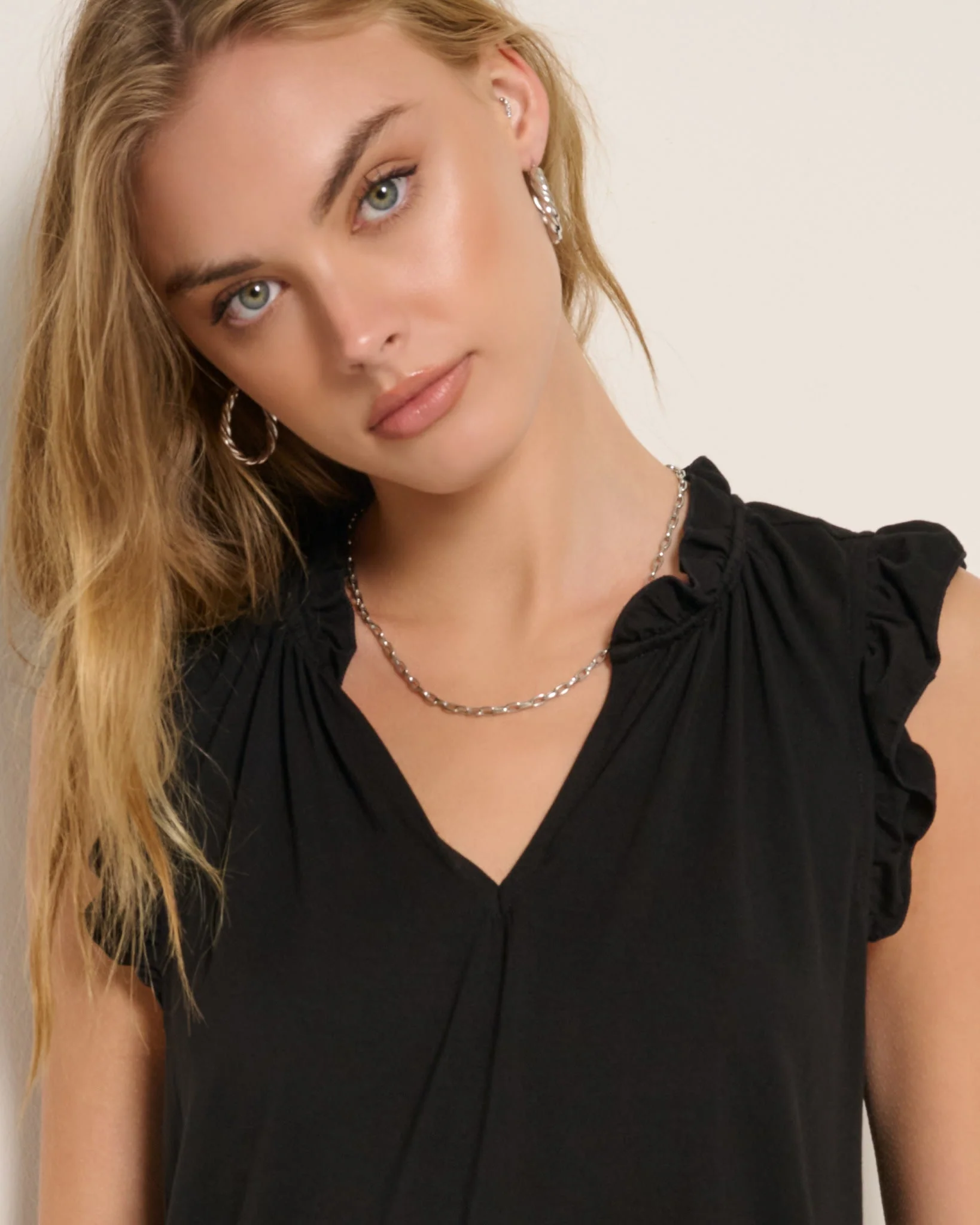 Macy Ruffle Knit Top - Image 3