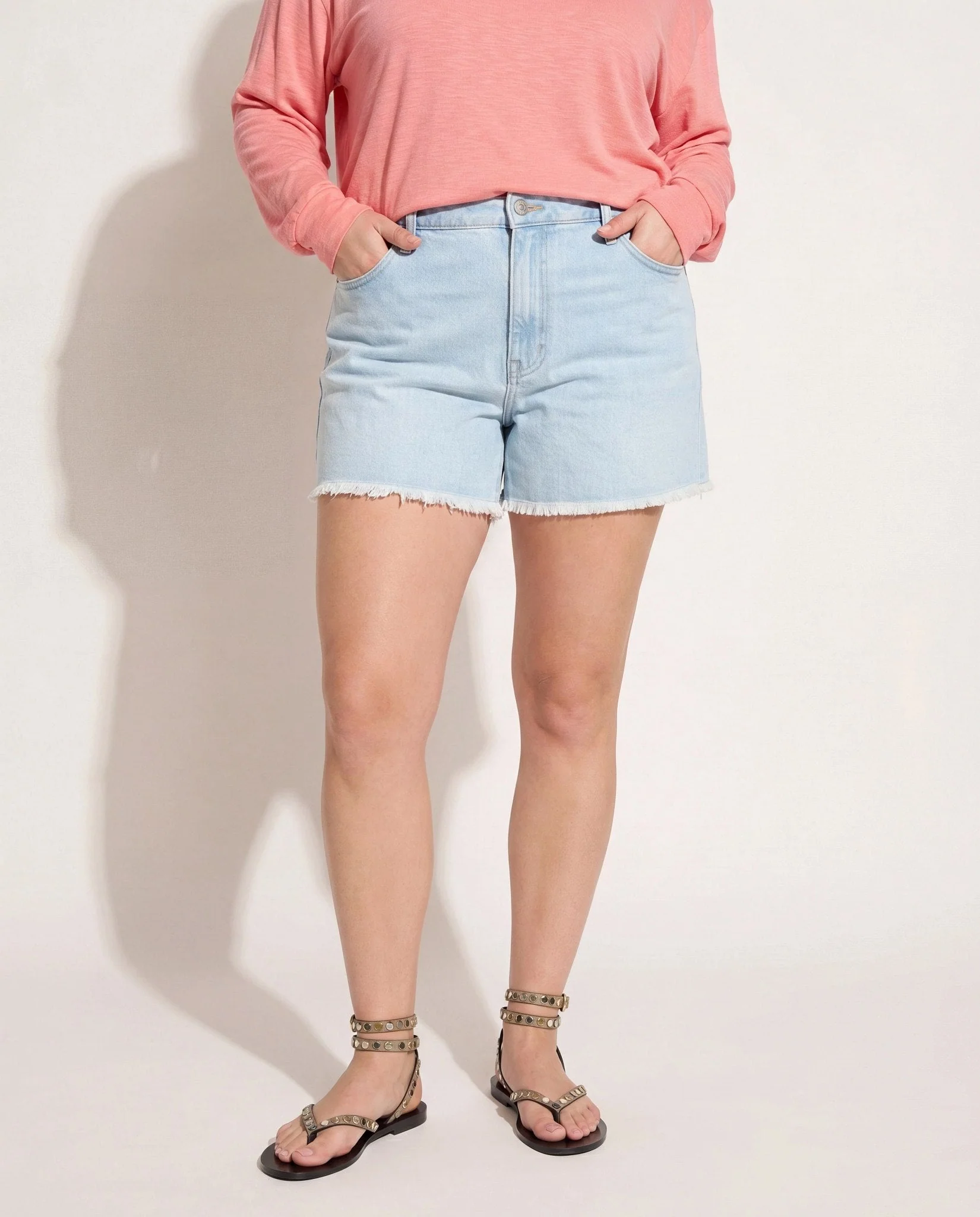Plus Size Maple Distressed Short - Image 2