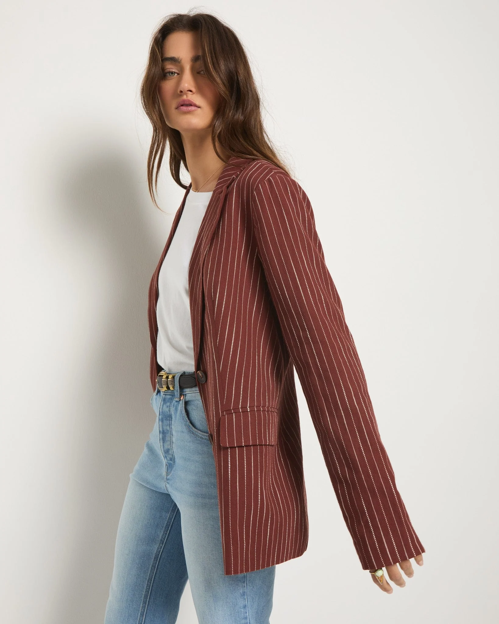 Marina Linen Blend Blazer - Image 7