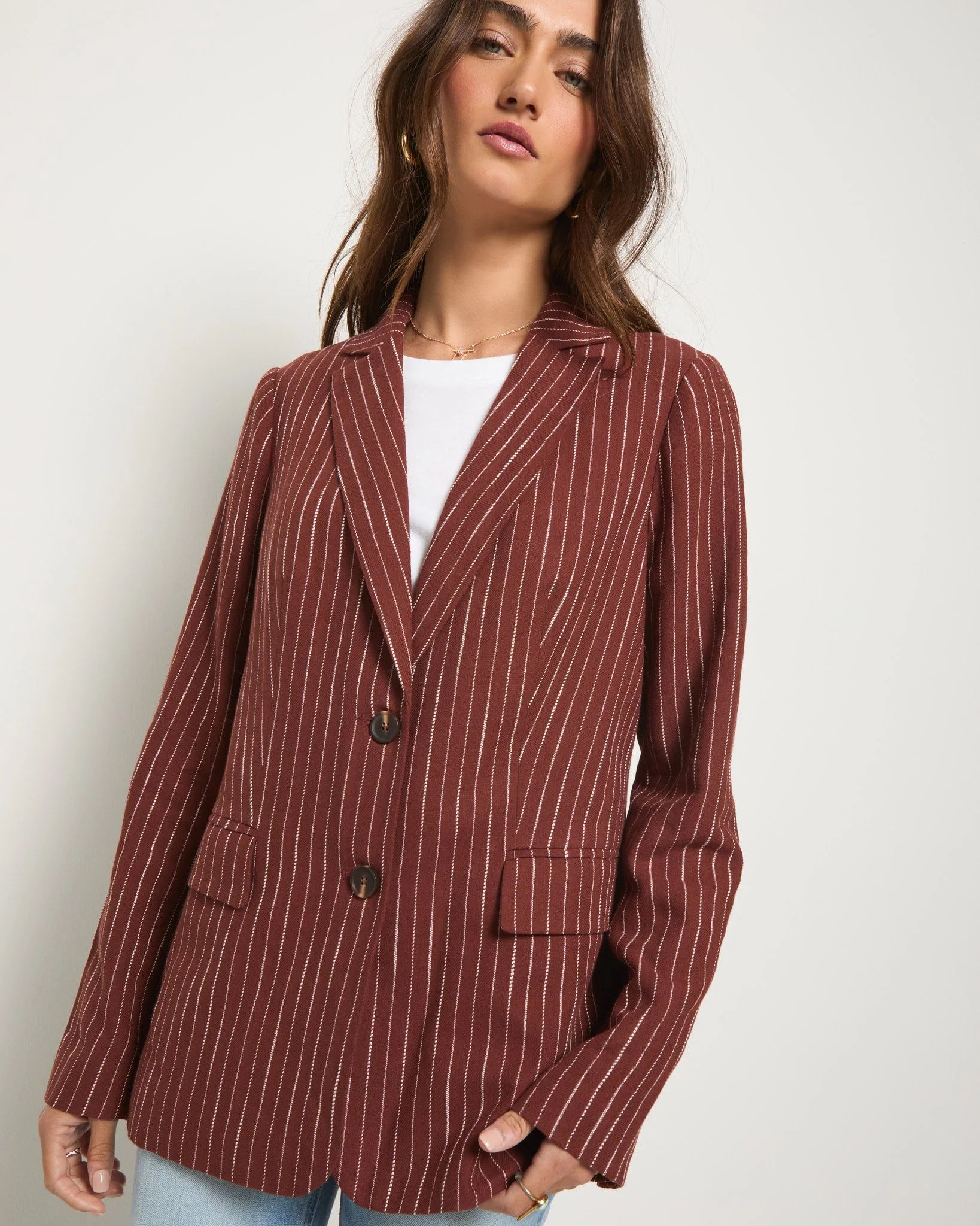 Marina Linen Blend Blazer - Image 9