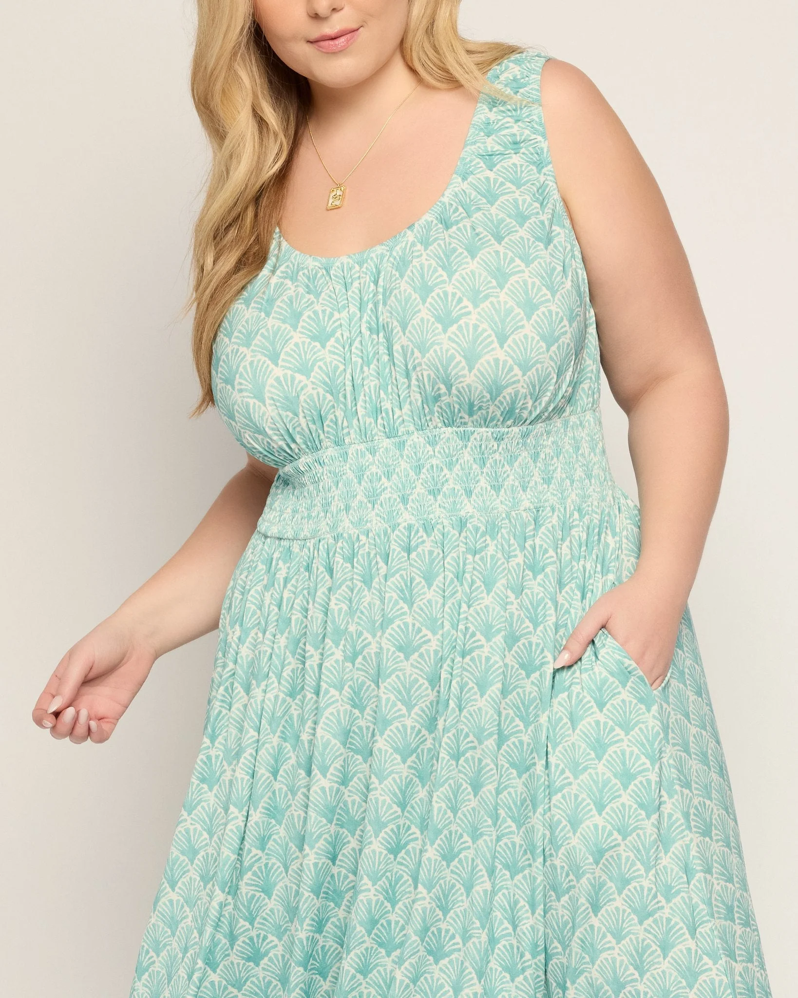 Plus Size Maritime Midi Dress - Image 5