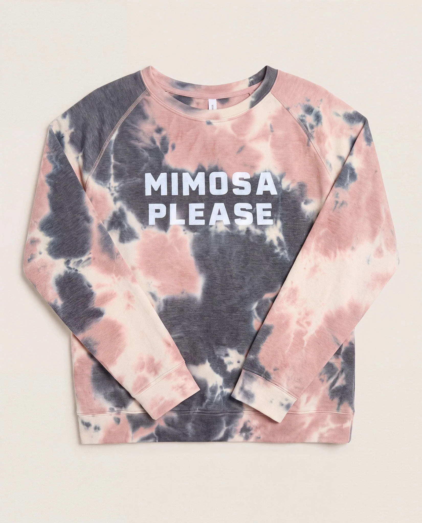 Plus Size "Mimosa Please" Tie Dye Graphic Pullover - Image 6