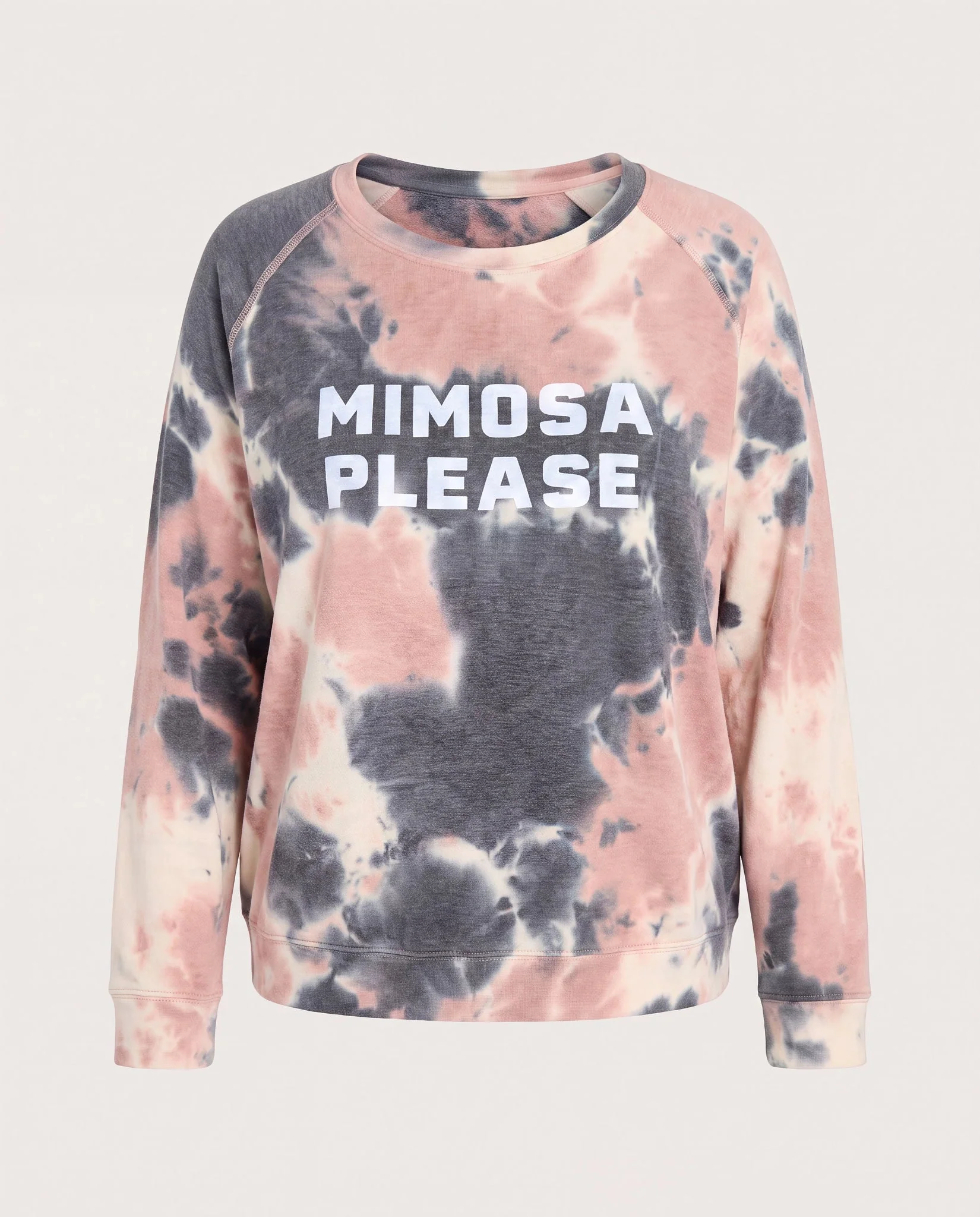 Plus Size "Mimosa Please" Tie Dye Graphic Pullover - Image 7