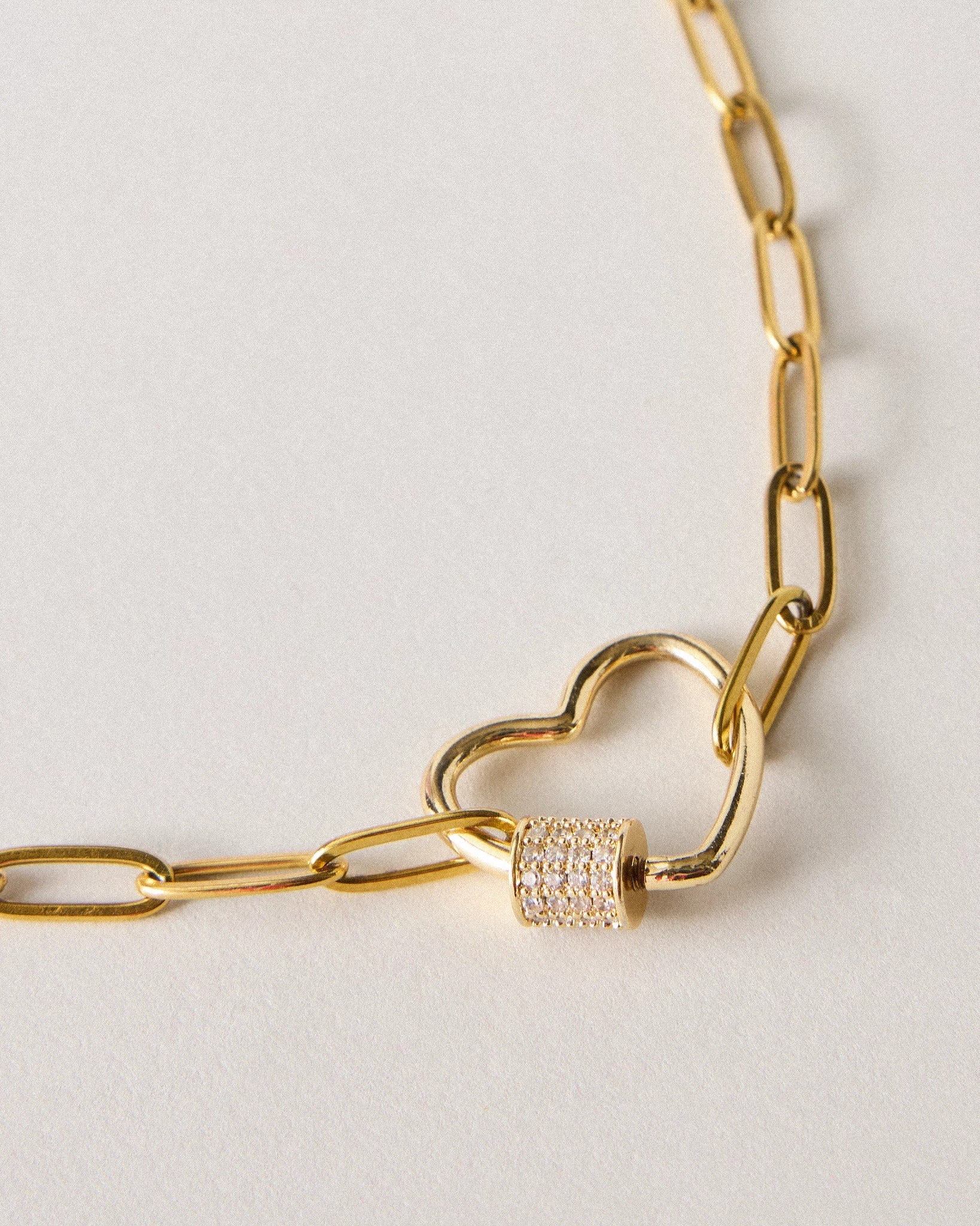 Paperclip Chain Heart Necklace - Image 3