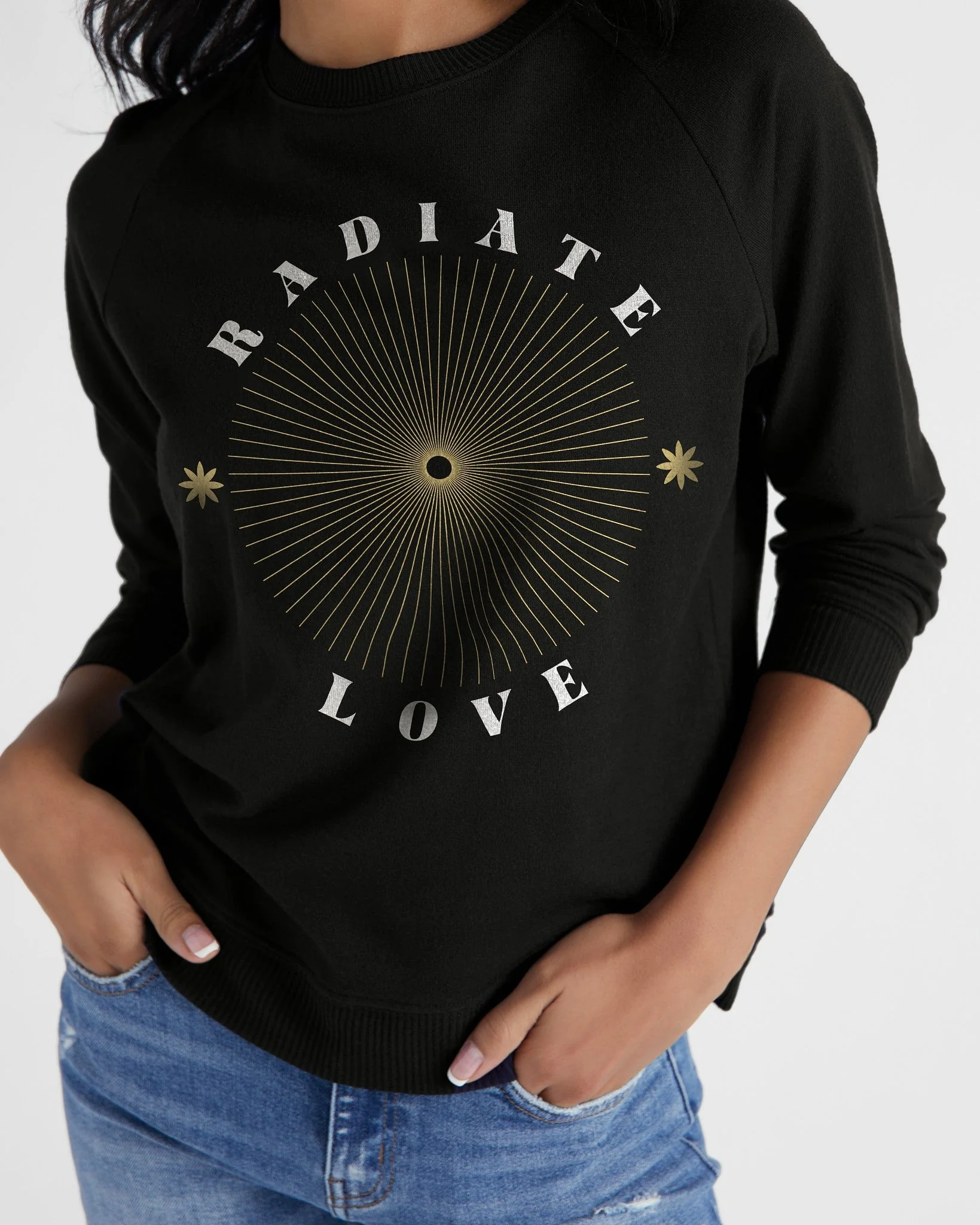 "Radiate Love" Hacci Graphic Crew - Image 3