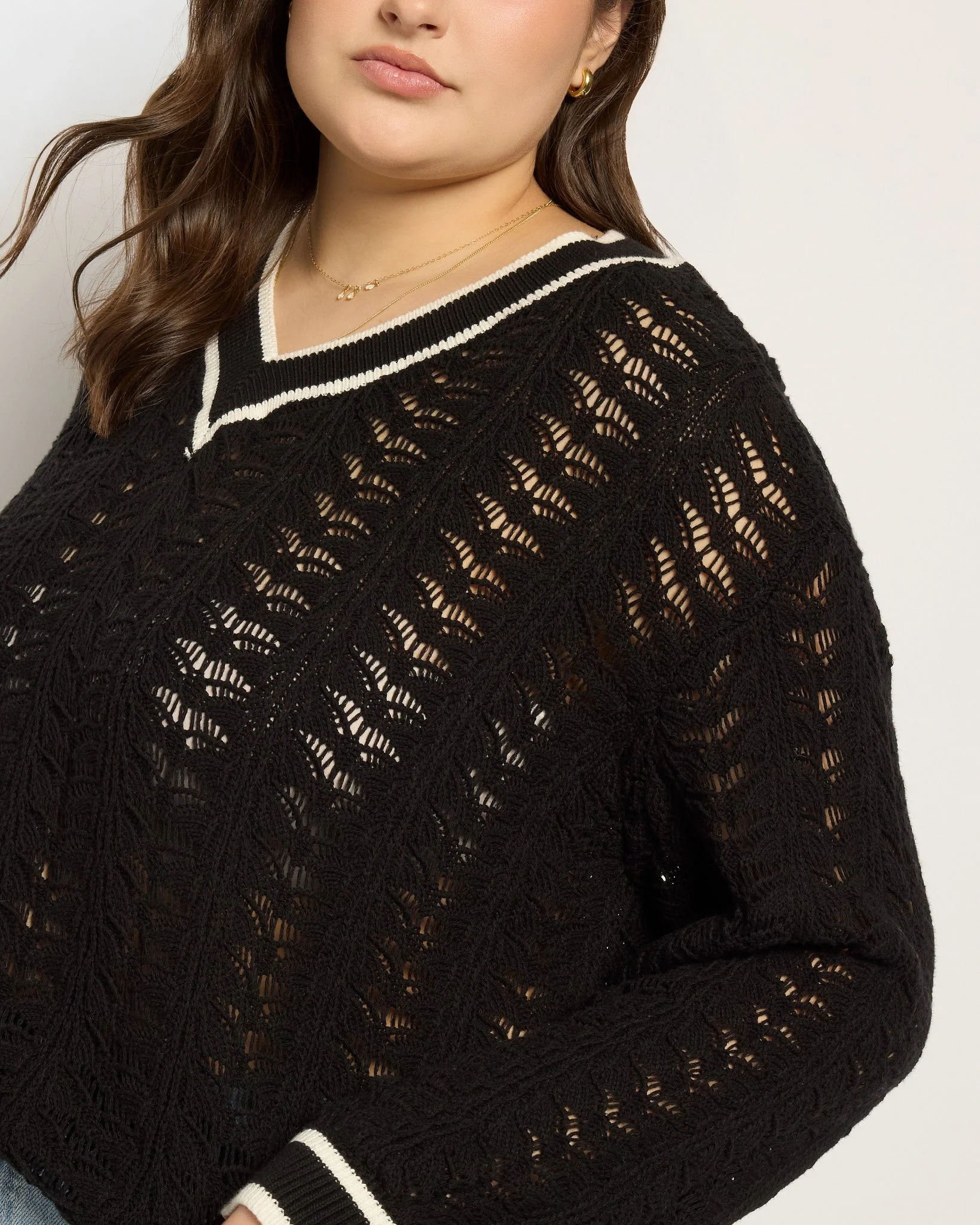 Plus Size Sandyshores Pointelle Sweater - Image 10