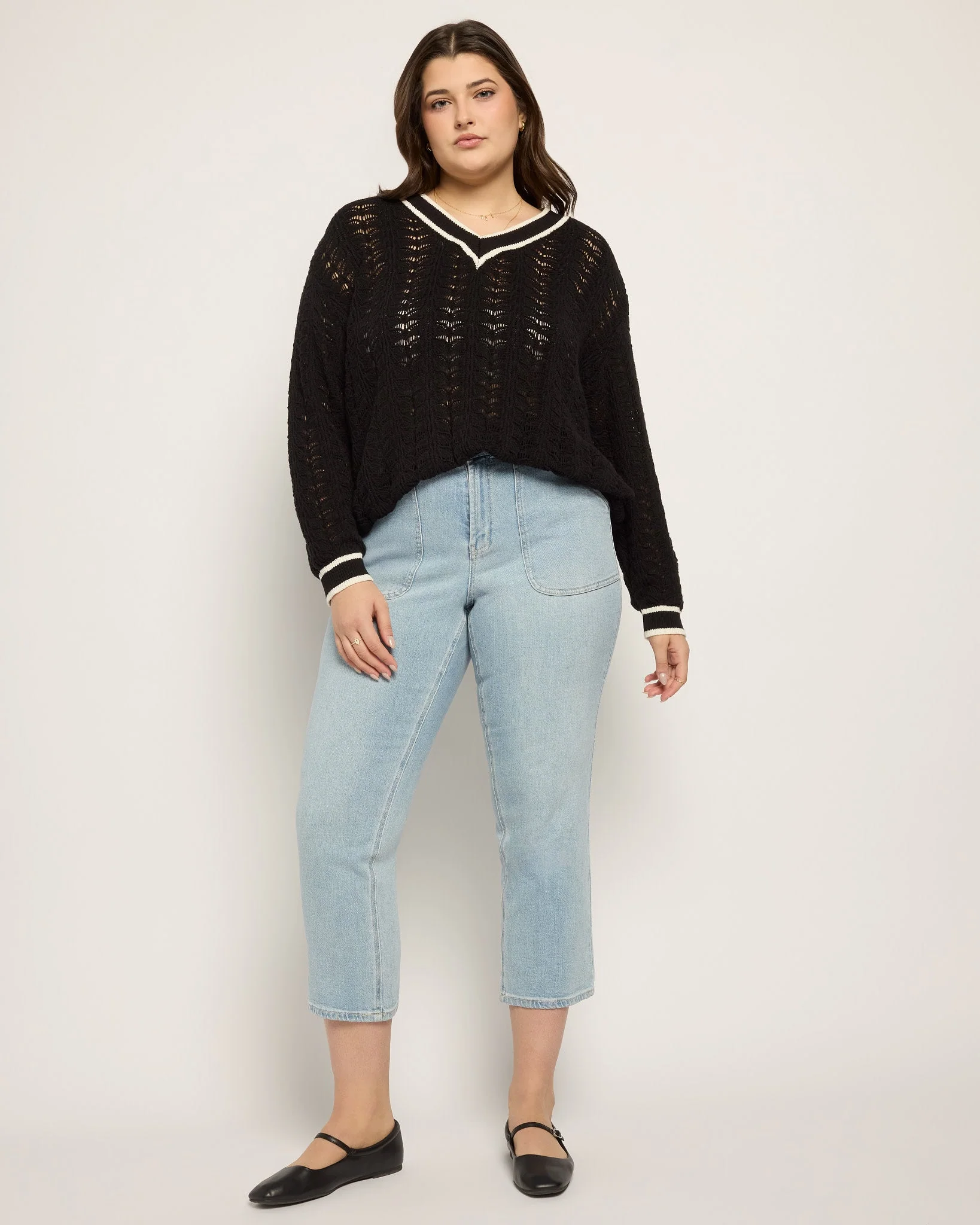 Plus Size Sandyshores Pointelle Sweater - Image 11
