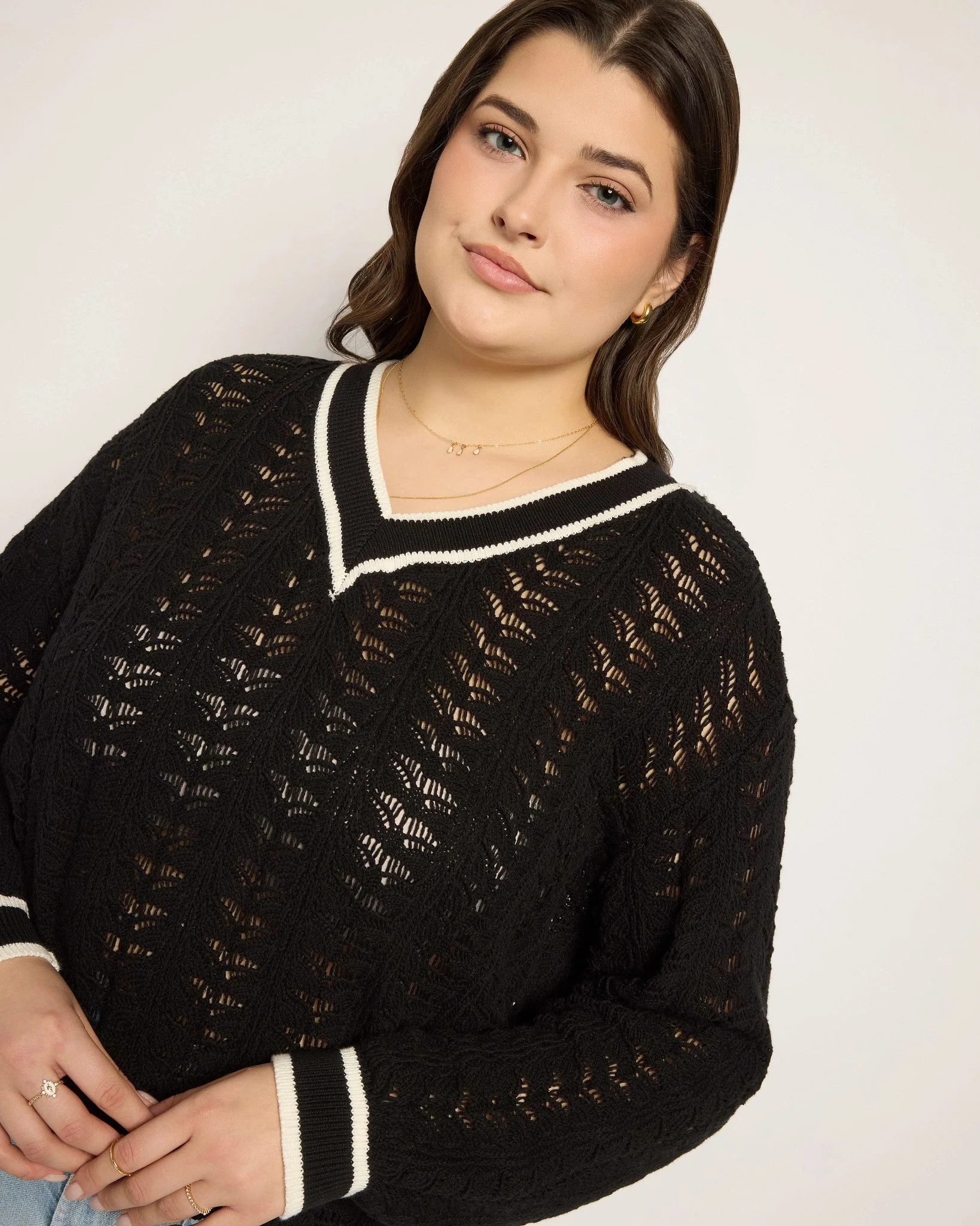 Plus Size Sandyshores Pointelle Sweater - Image 12