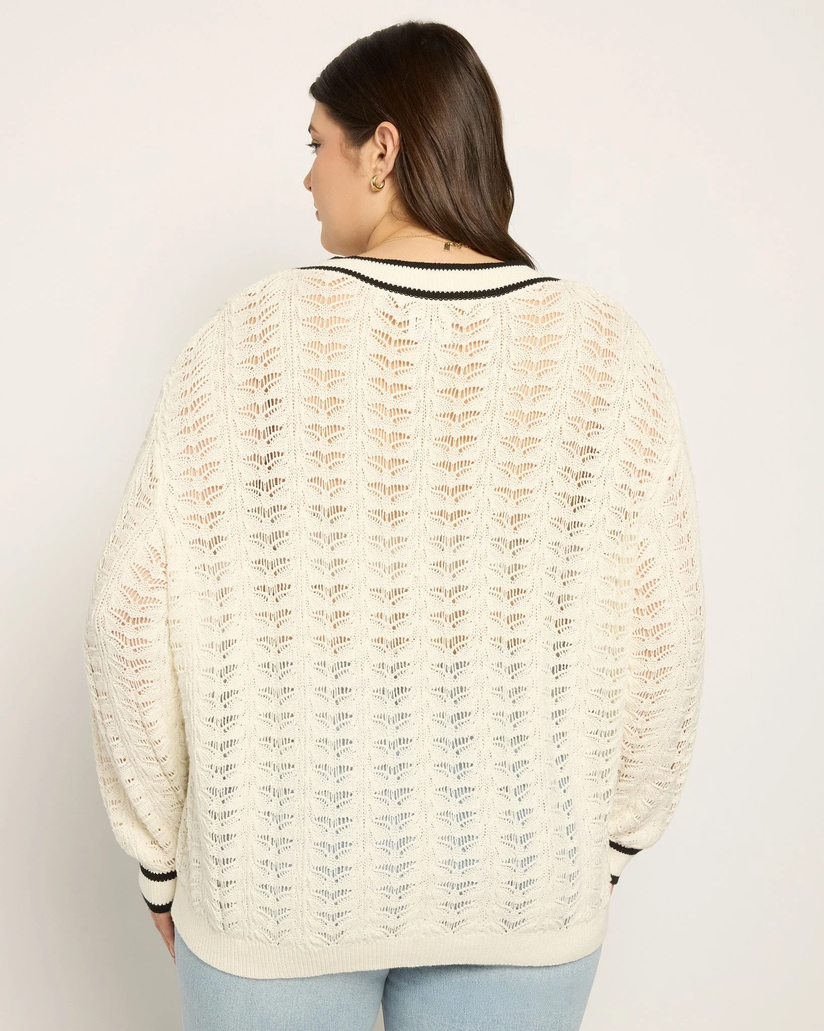 Plus Size Sandyshores Pointelle Sweater - Image 3