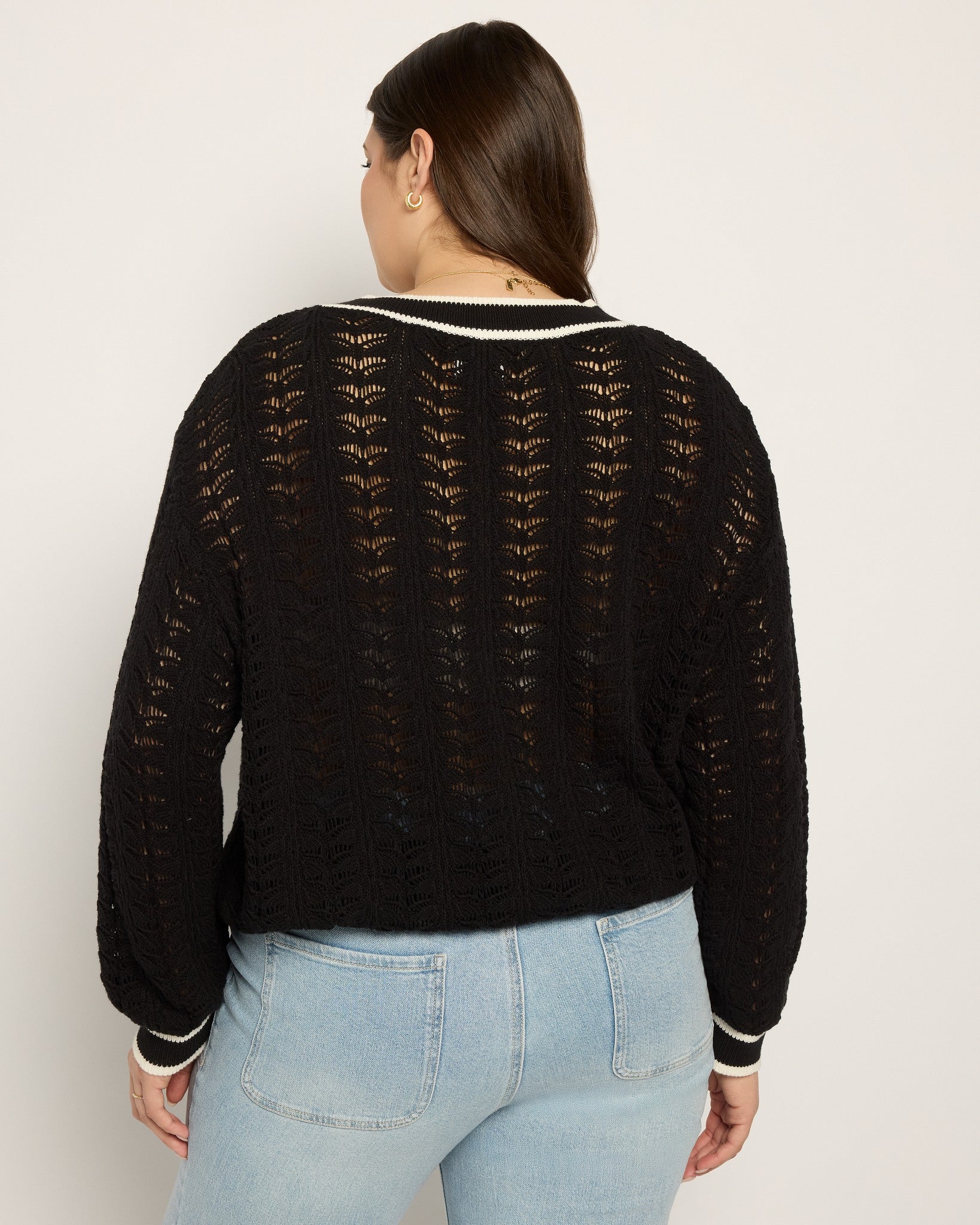 Plus Size Sandyshores Pointelle Sweater - Image 9