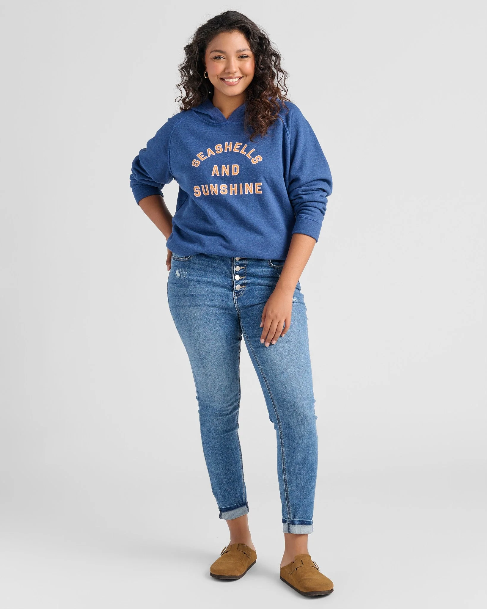 Plus Size "Seashells and Sunshine" Graphic Hoodie - Image 4